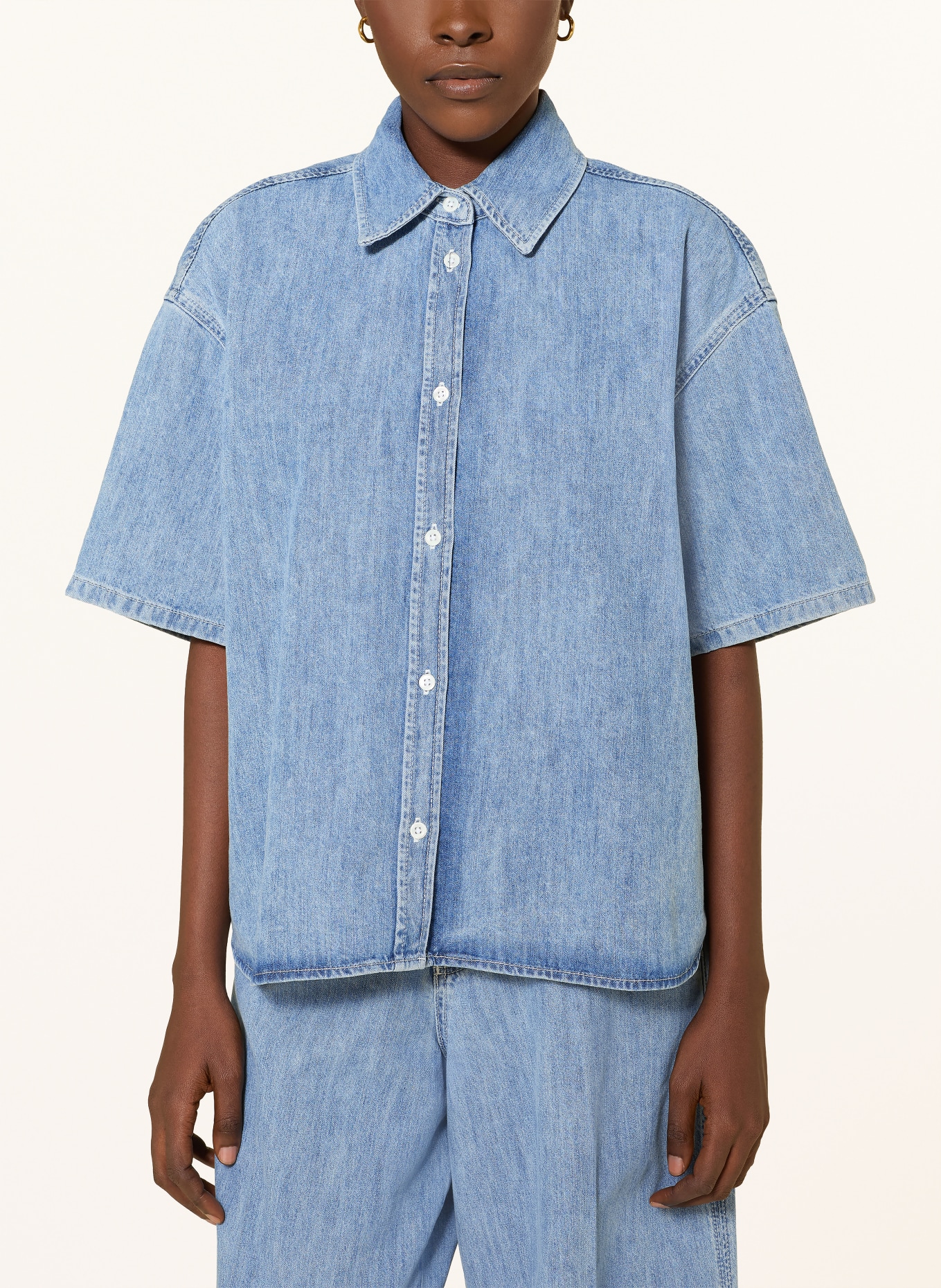 windsor. spijkerblouse: BLAUW