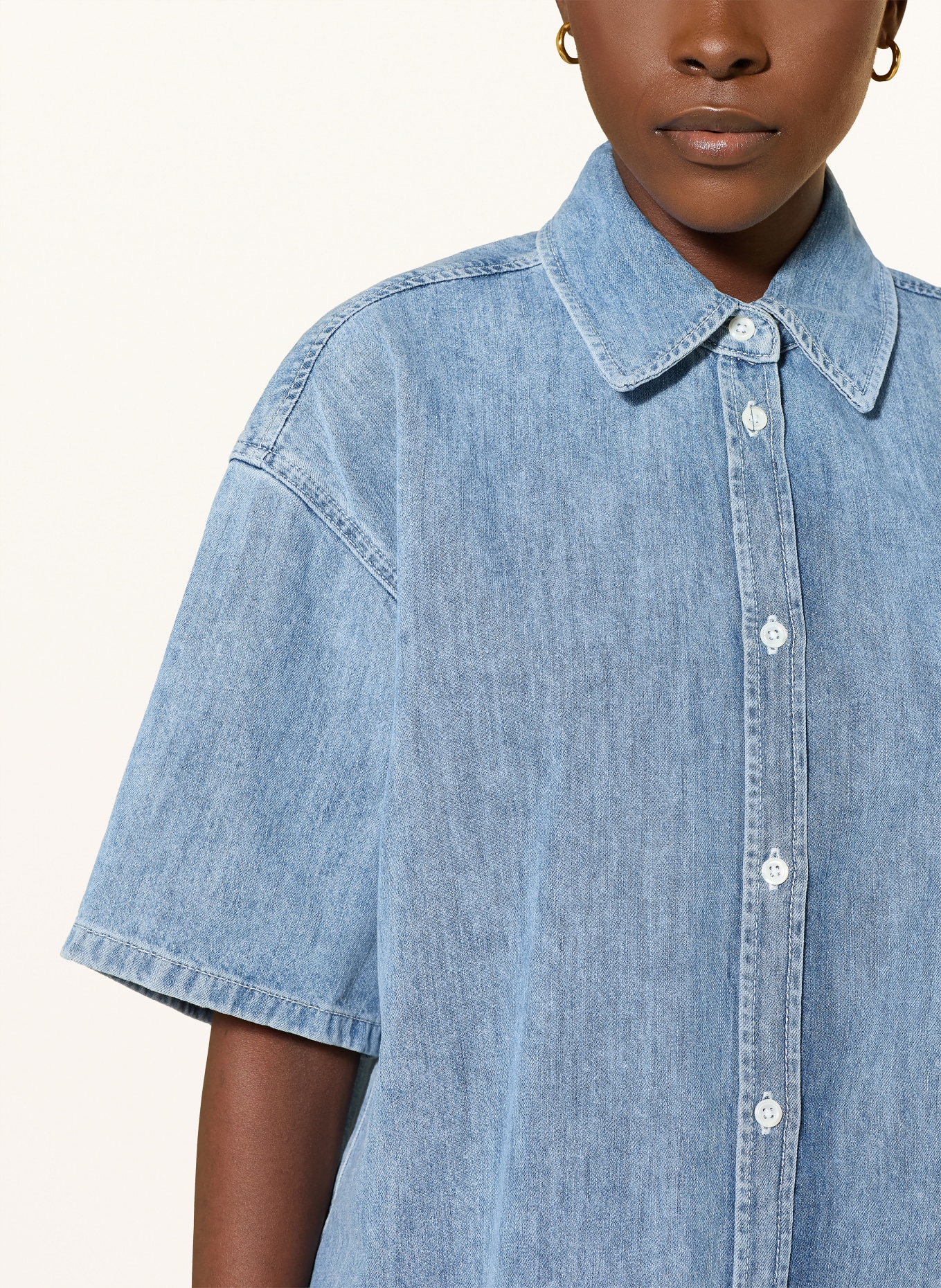 windsor. spijkerblouse: BLAUW