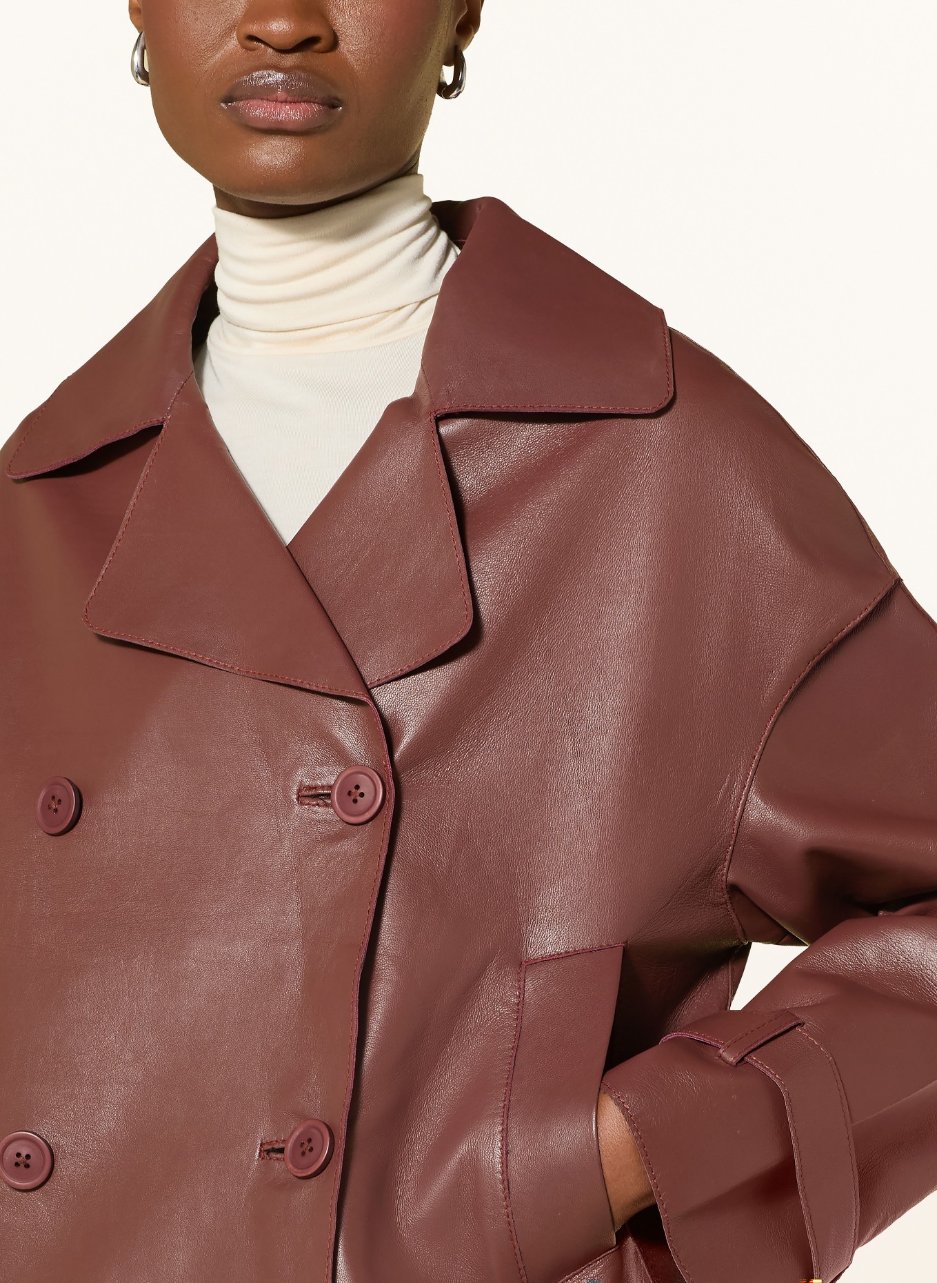 darling harbour Lederjacke: BORDEAUX