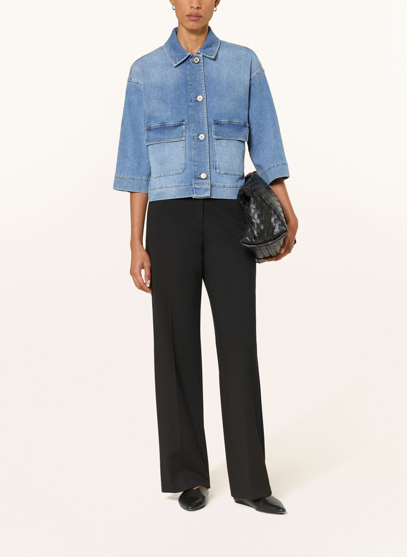 BETTY&CO Veste en jean à manches 3/4: 8618 LIGHT BLUE DENIM