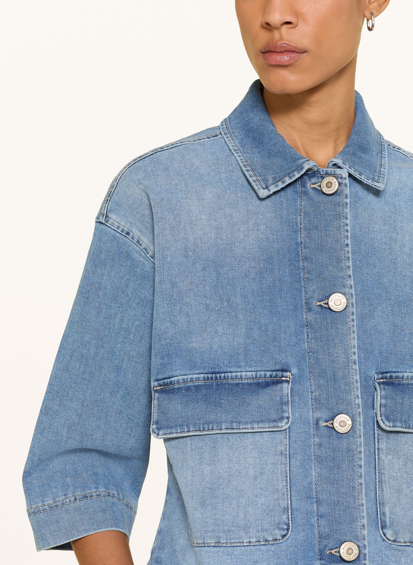BETTY&CO Veste en jean à manches 3/4: 8618 LIGHT BLUE DENIM