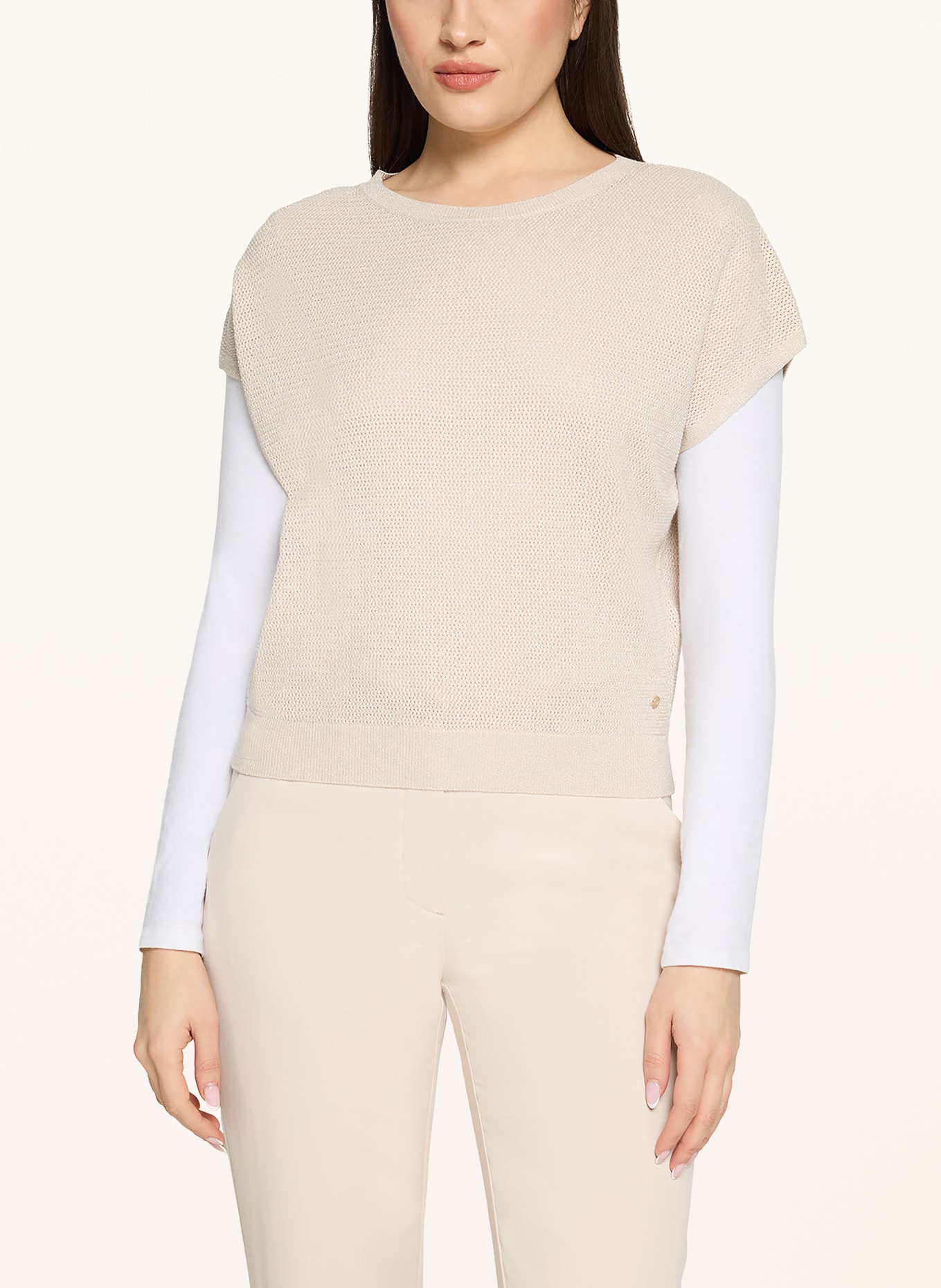 BETTY&CO Strickshirt: HELLGRAU / SILBER