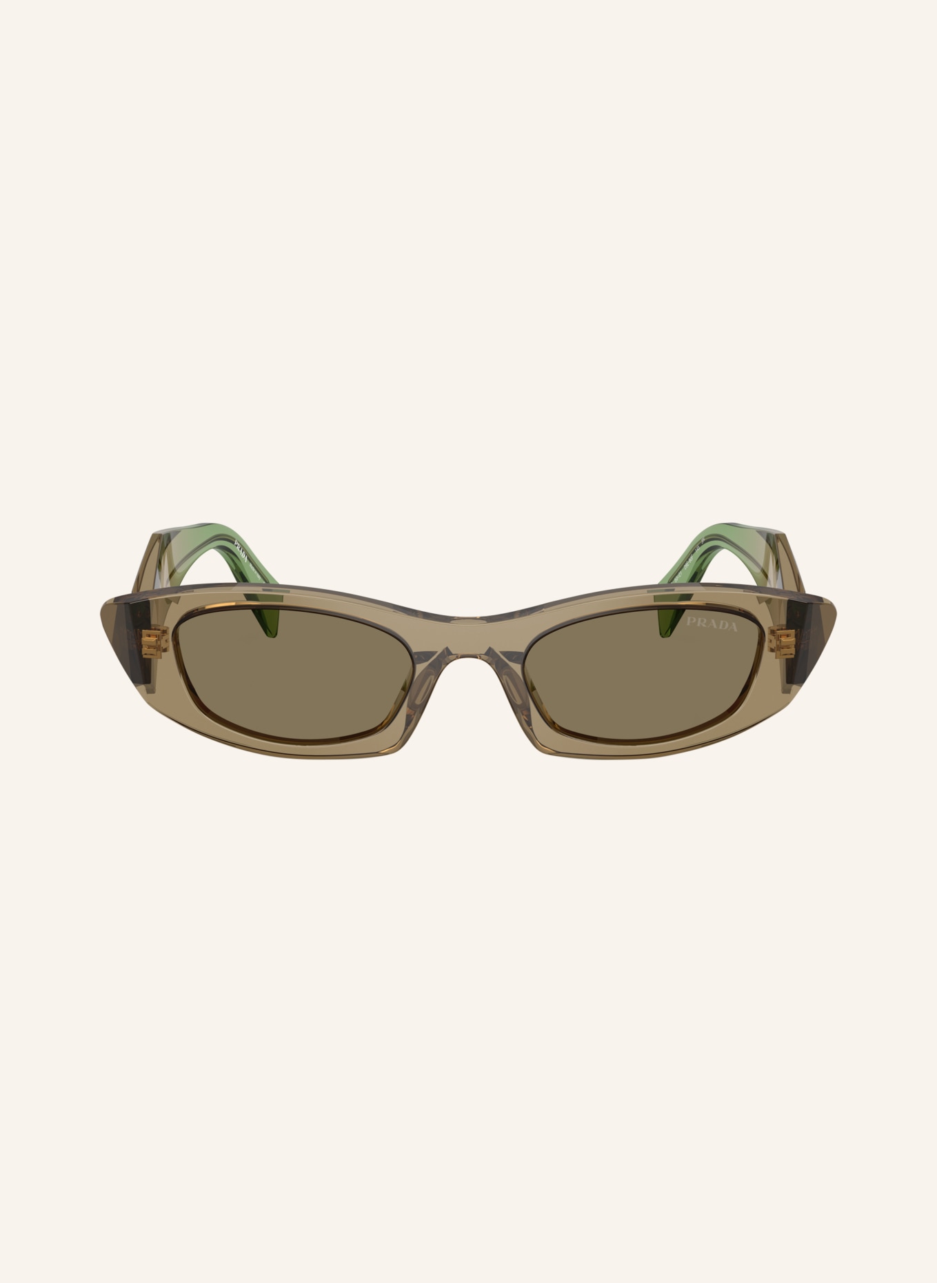 PRADA Lunettes de soleil PR B16S: MARRON CLAIR/ MARRON CLAIR