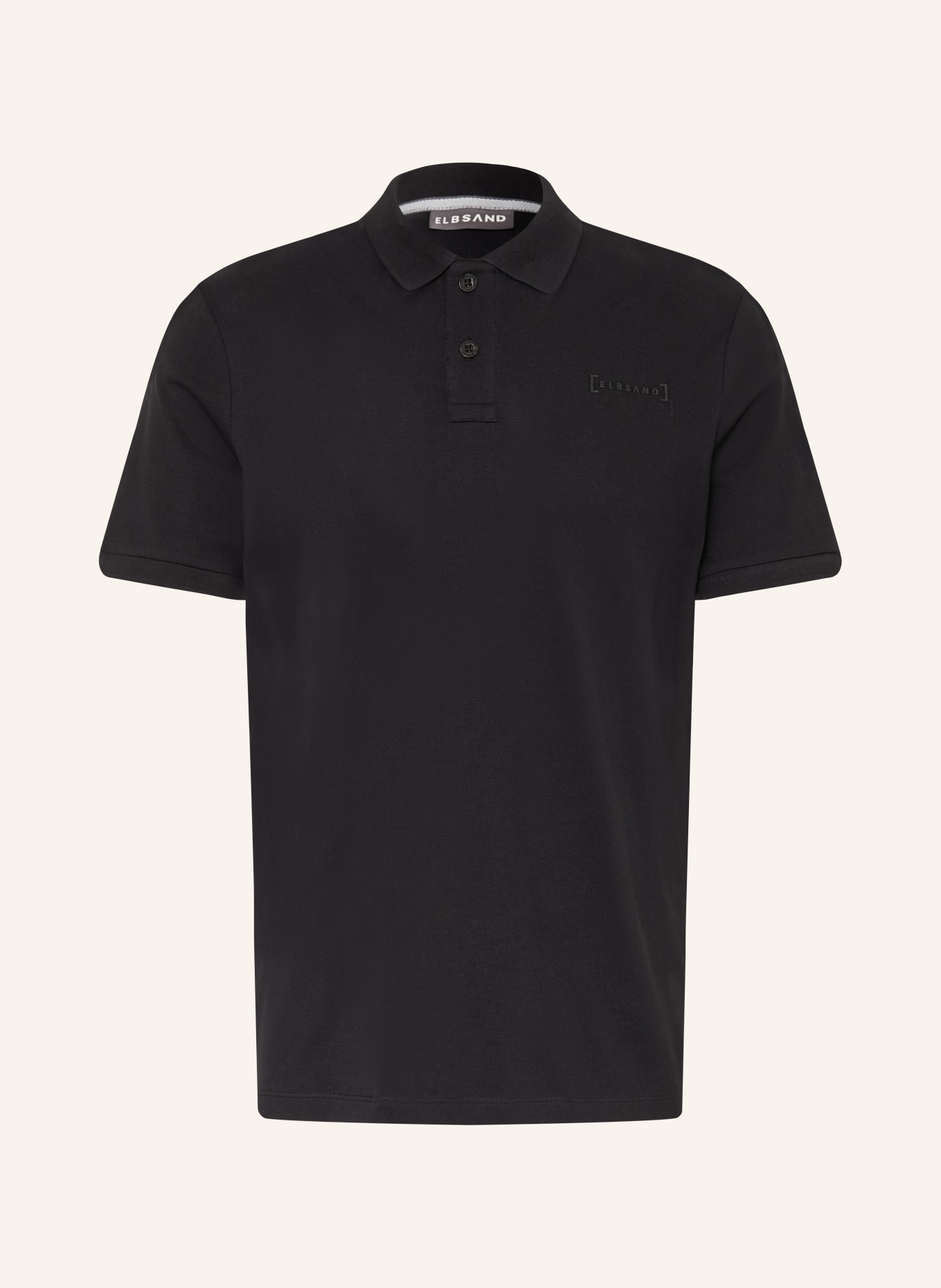 ELBSAND Piqué-Poloshirt LIAS Regular Fit: SCHWARZ