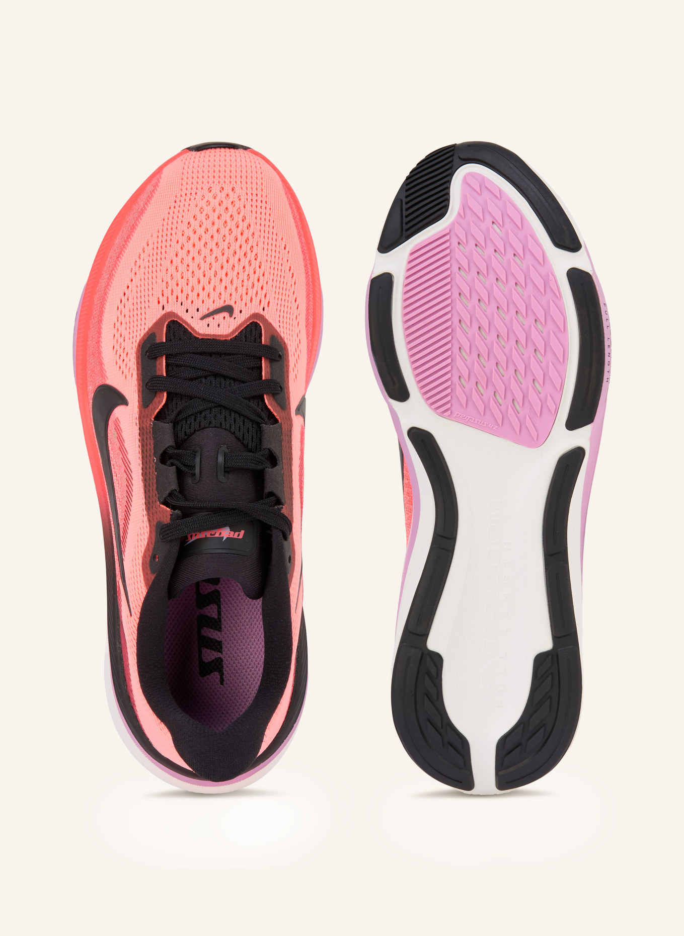 Nike Laufschuhe AIR ZOOM PEGASUS 42: NEONROT / SCHWARZ