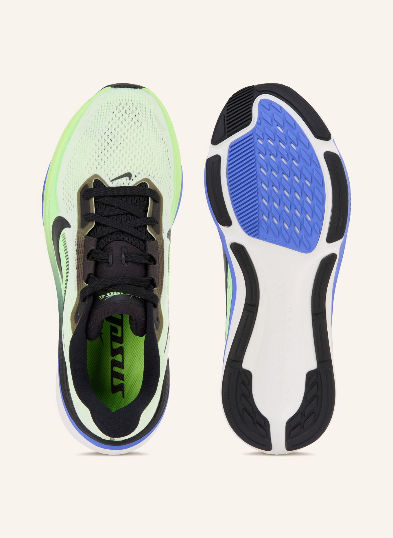 Nike Laufschuhe AIR ZOOM PEGASUS 42: NEONGRÜN / SCHWARZ