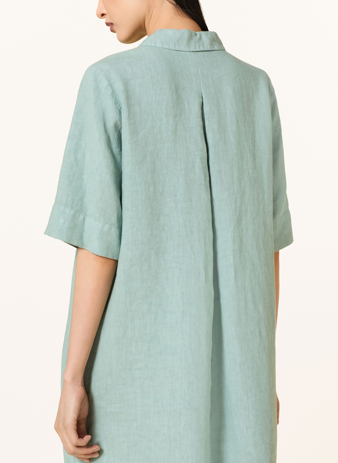 Backstage Lněné šaty ALBA: PETROLEJOVÁ