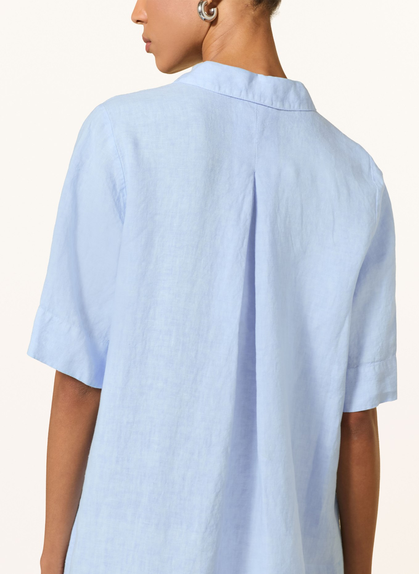 Backstage Linnen jurk ALBA: LICHTBLAUW