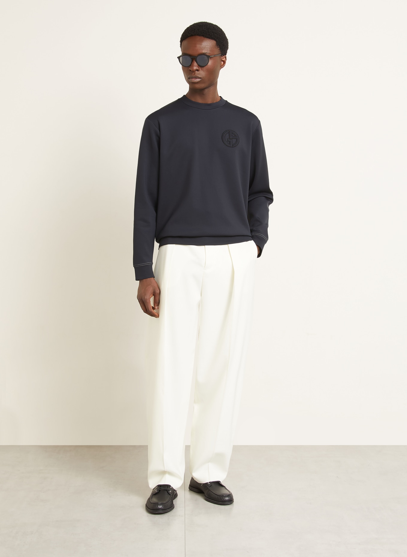 GIORGIO ARMANI Sweatshirt: DARK BLUE