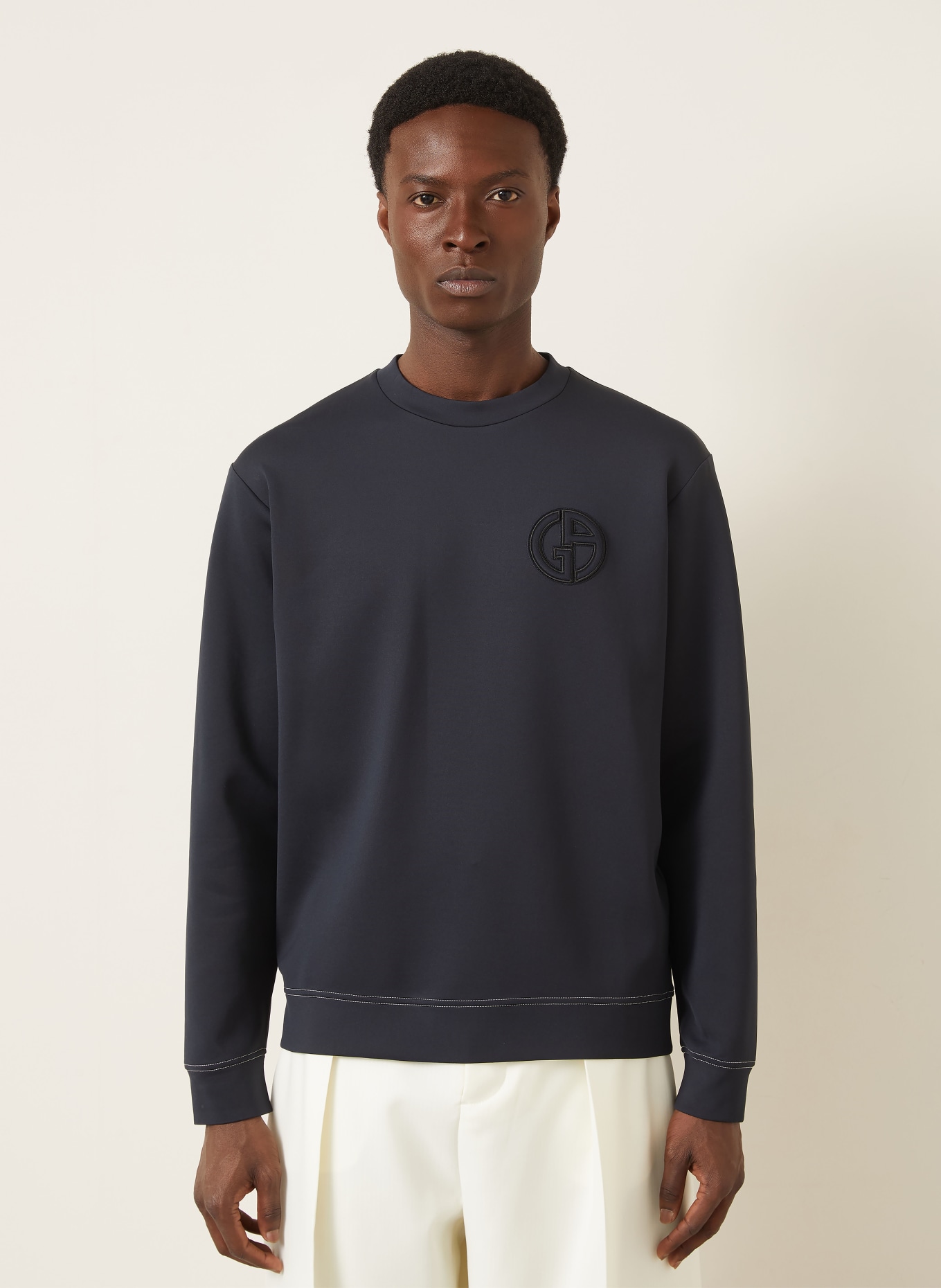 GIORGIO ARMANI Sweatshirt: DARK BLUE