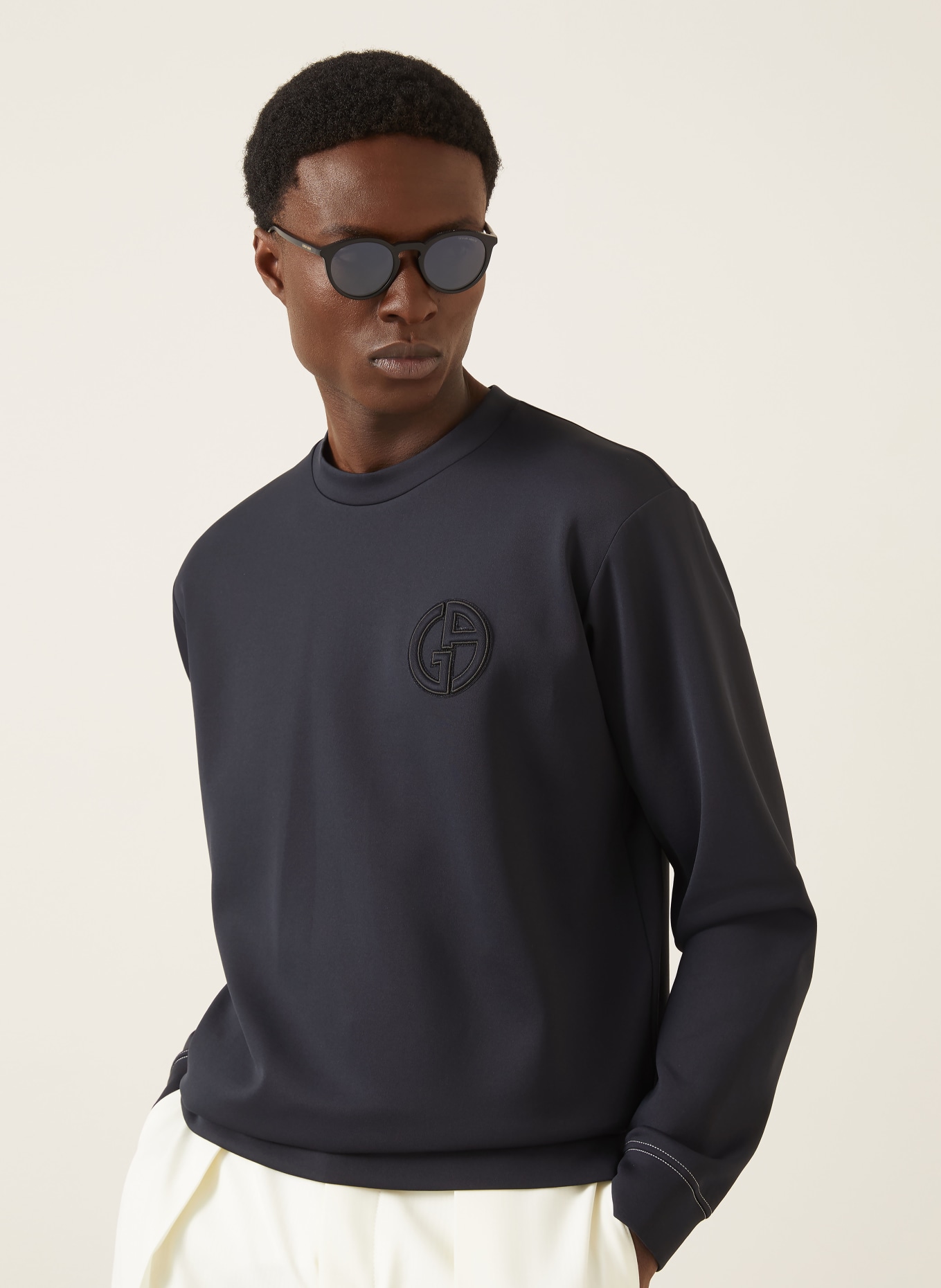 GIORGIO ARMANI Sweatshirt: DARK BLUE