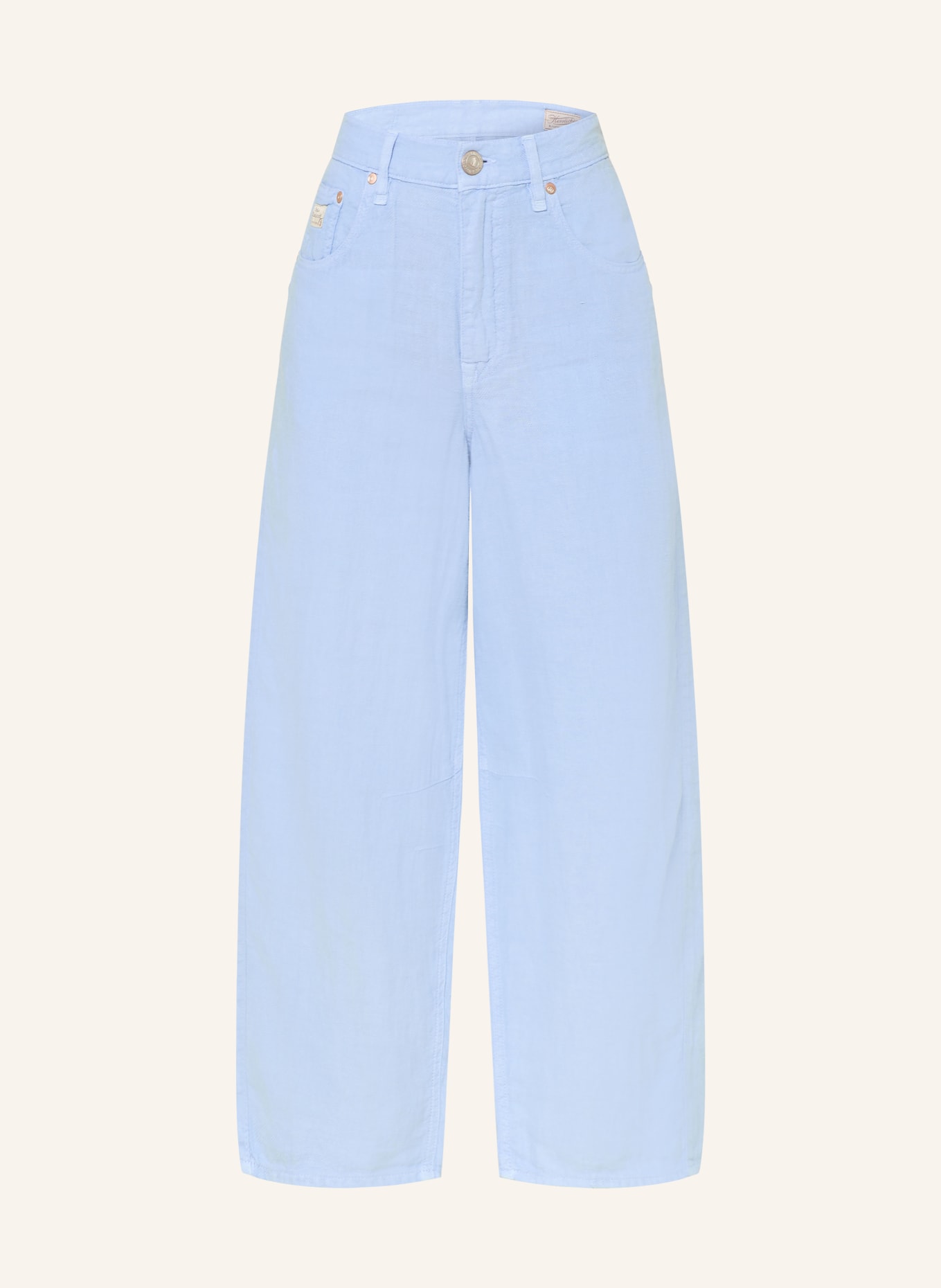 Herrlicher 7/8-Hose BARROW mit Leinen: HELLBLAU