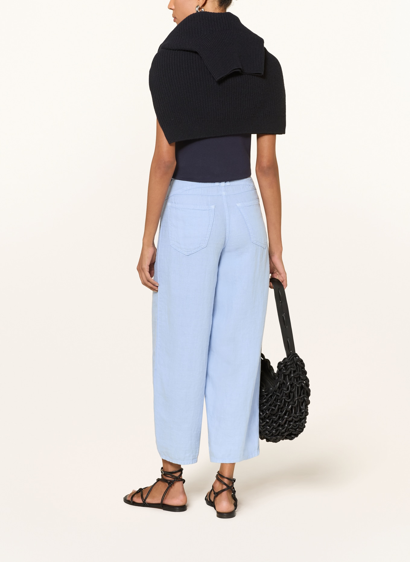 Herrlicher 7/8-Hose BARROW mit Leinen: HELLBLAU