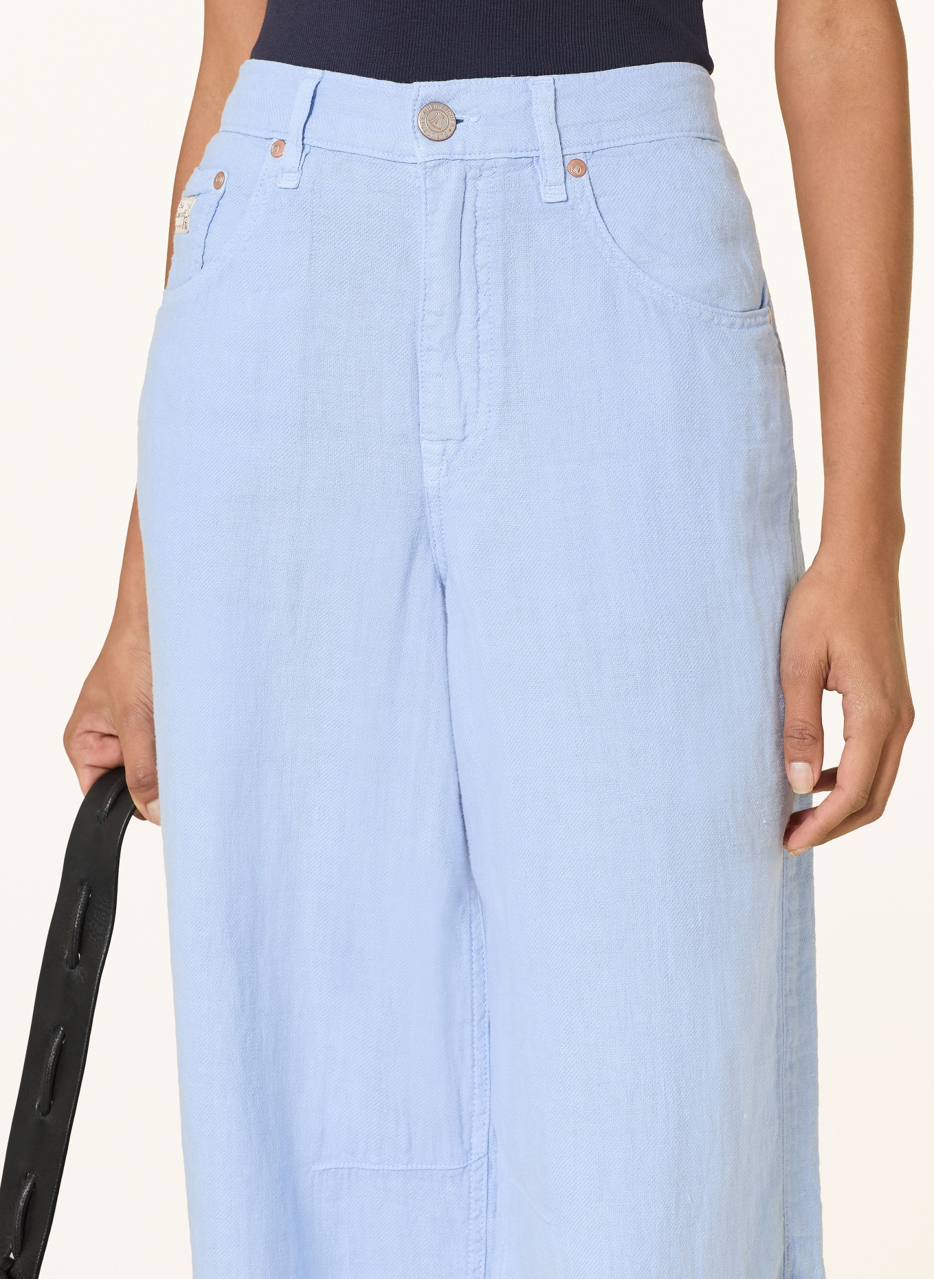 Herrlicher 7/8-Hose BARROW mit Leinen: HELLBLAU