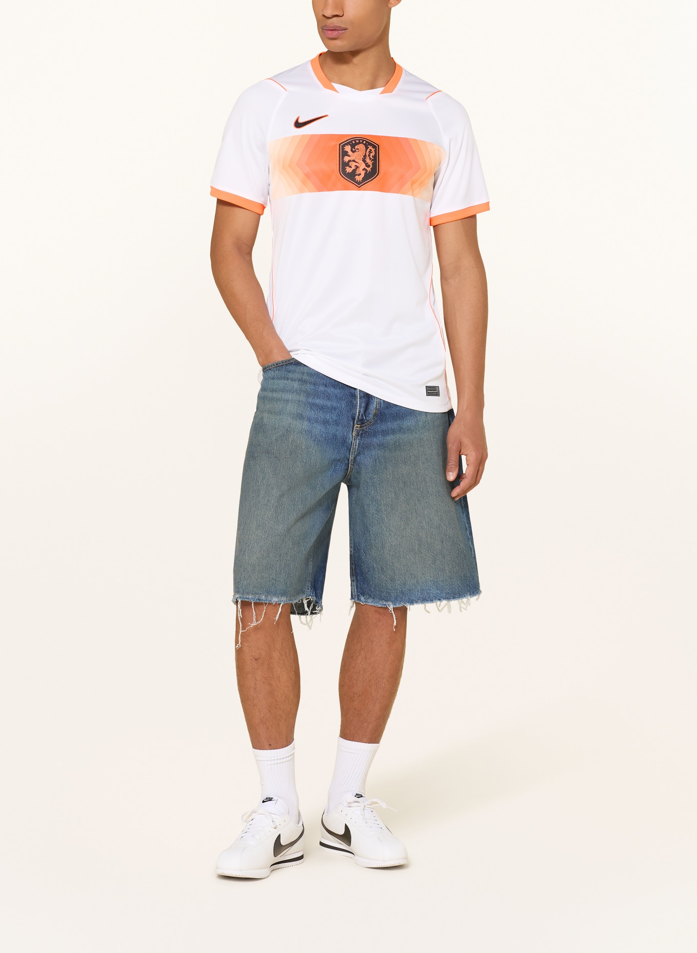 Nike Auswärtstrikot NIEDERLANDE 2026: WEISS / NEONORANGE