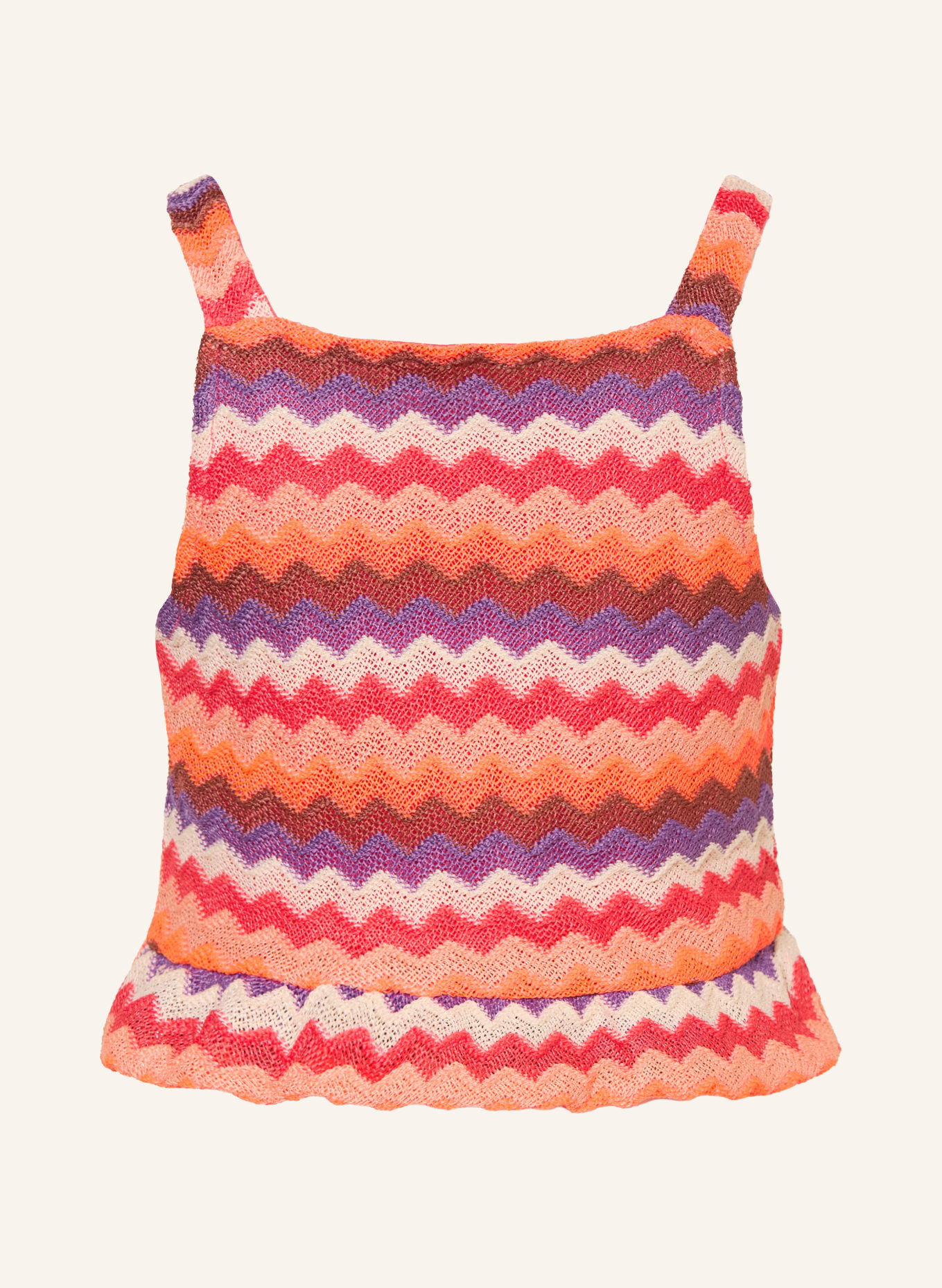 s.Oliver RED Gebreide top: NEONROOD / BEIGE / PAARS