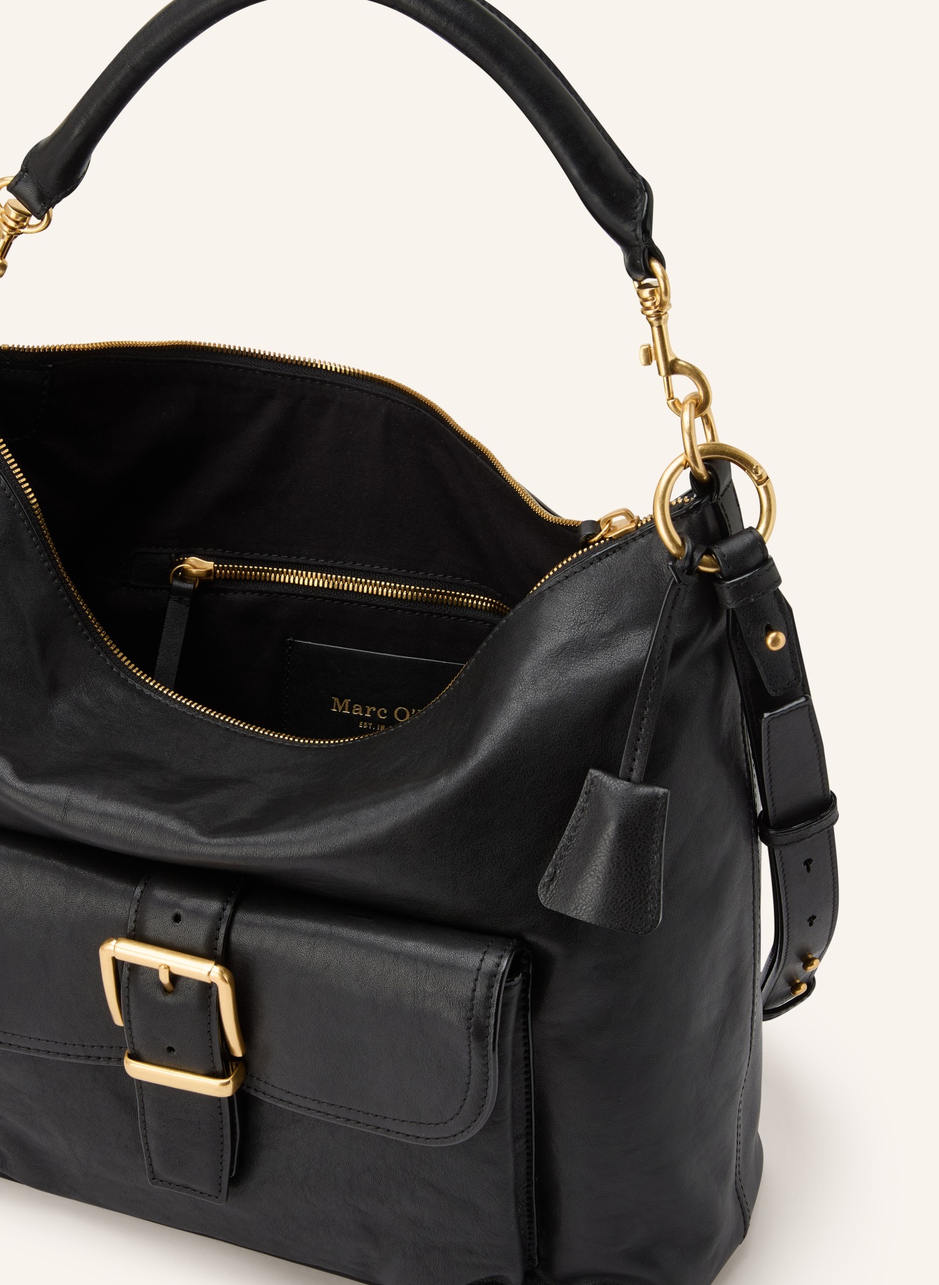 Marc O'Polo Beuteltasche MEDIUM: SCHWARZ