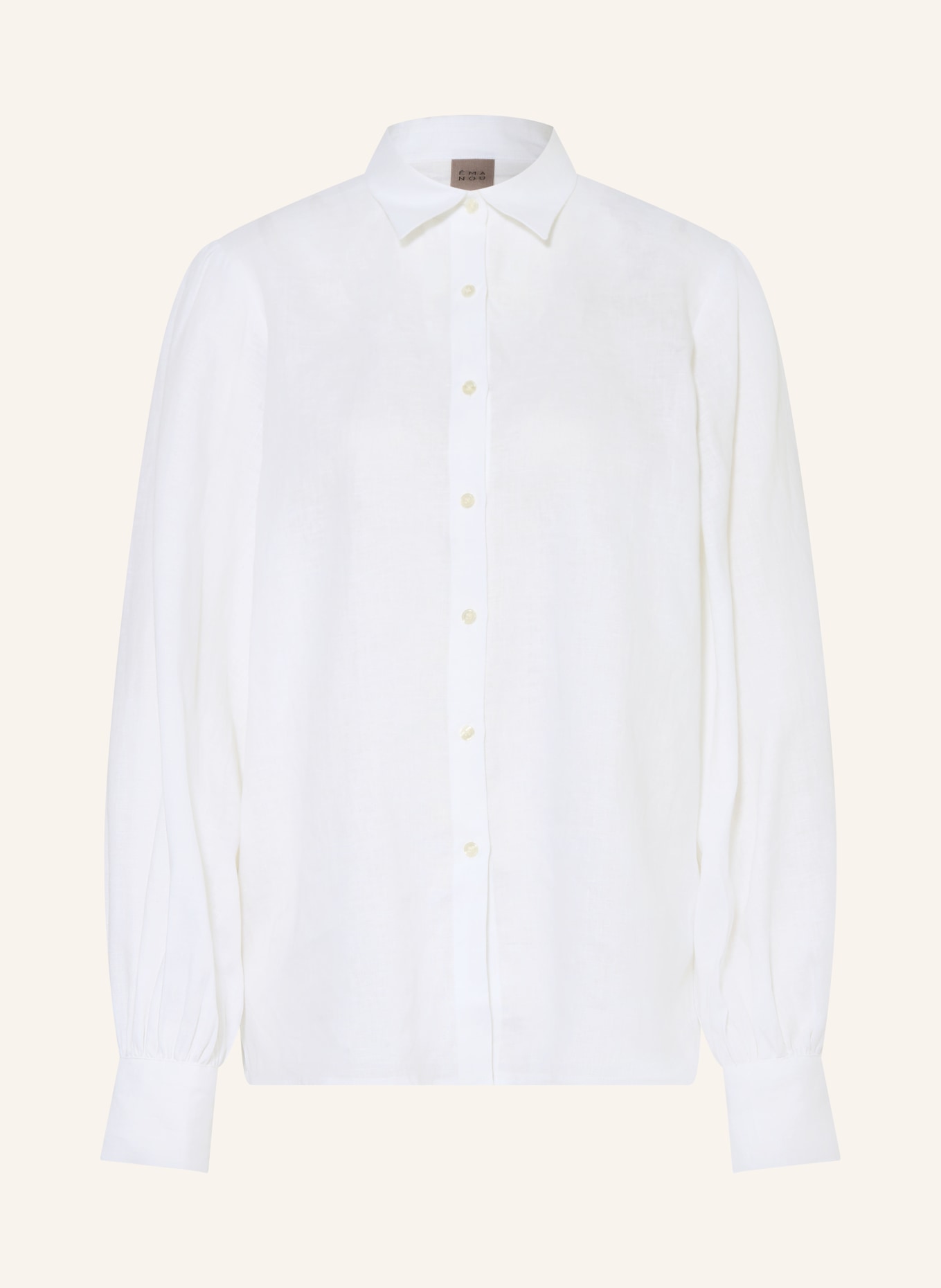 ÉMANOU Hemdbluse aus Leinen: WEISS