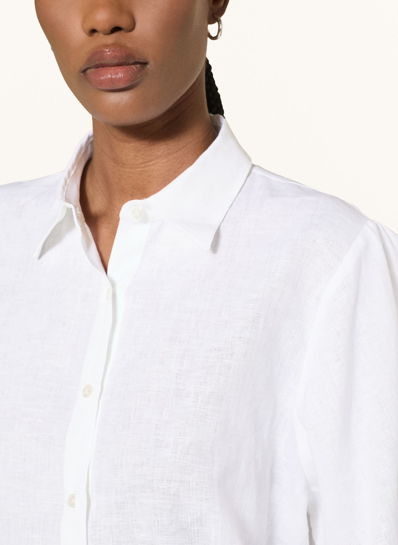 ÉMANOU Hemdbluse aus Leinen: WEISS