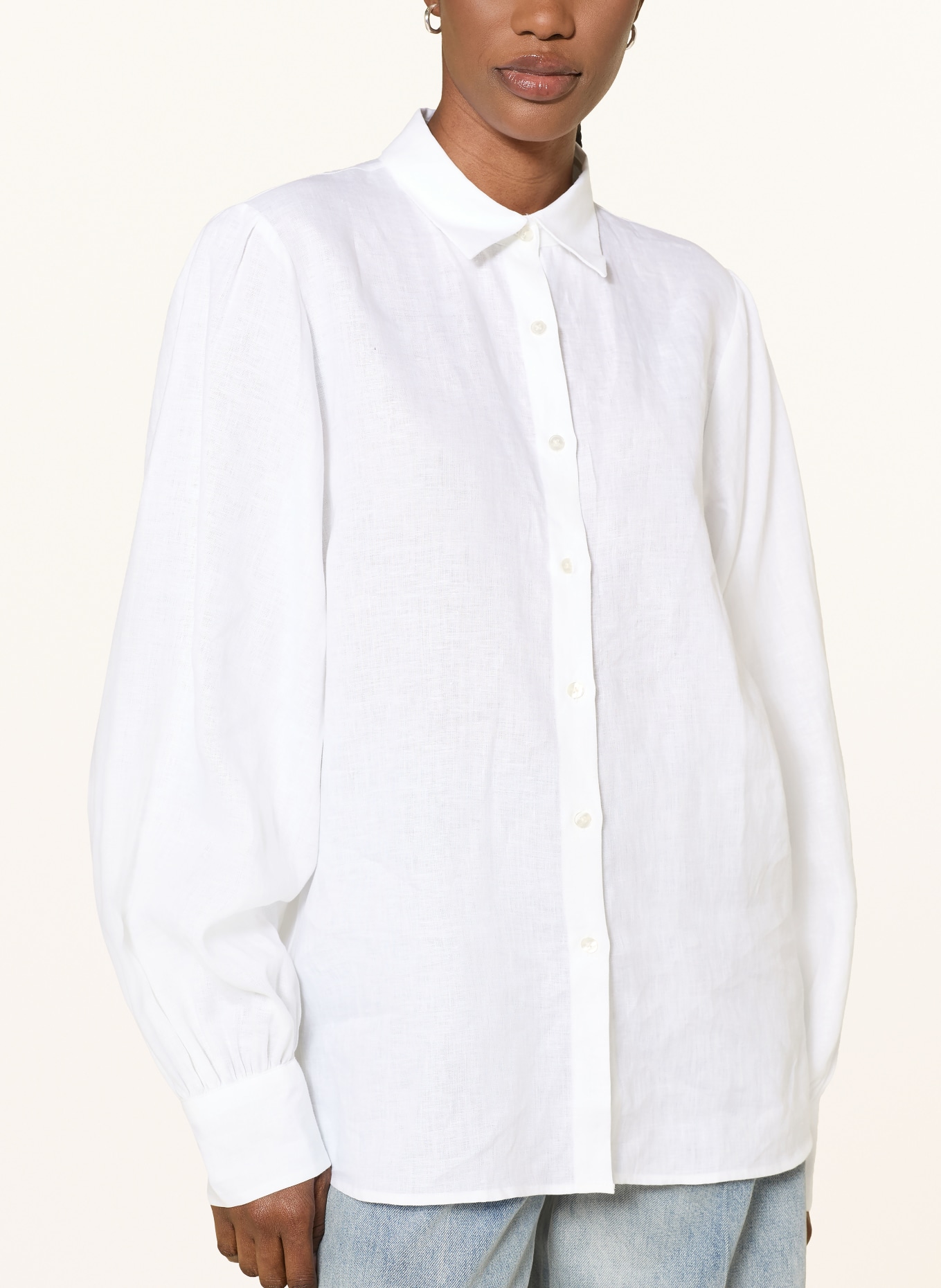 ÉMANOU Hemdbluse aus Leinen: WEISS