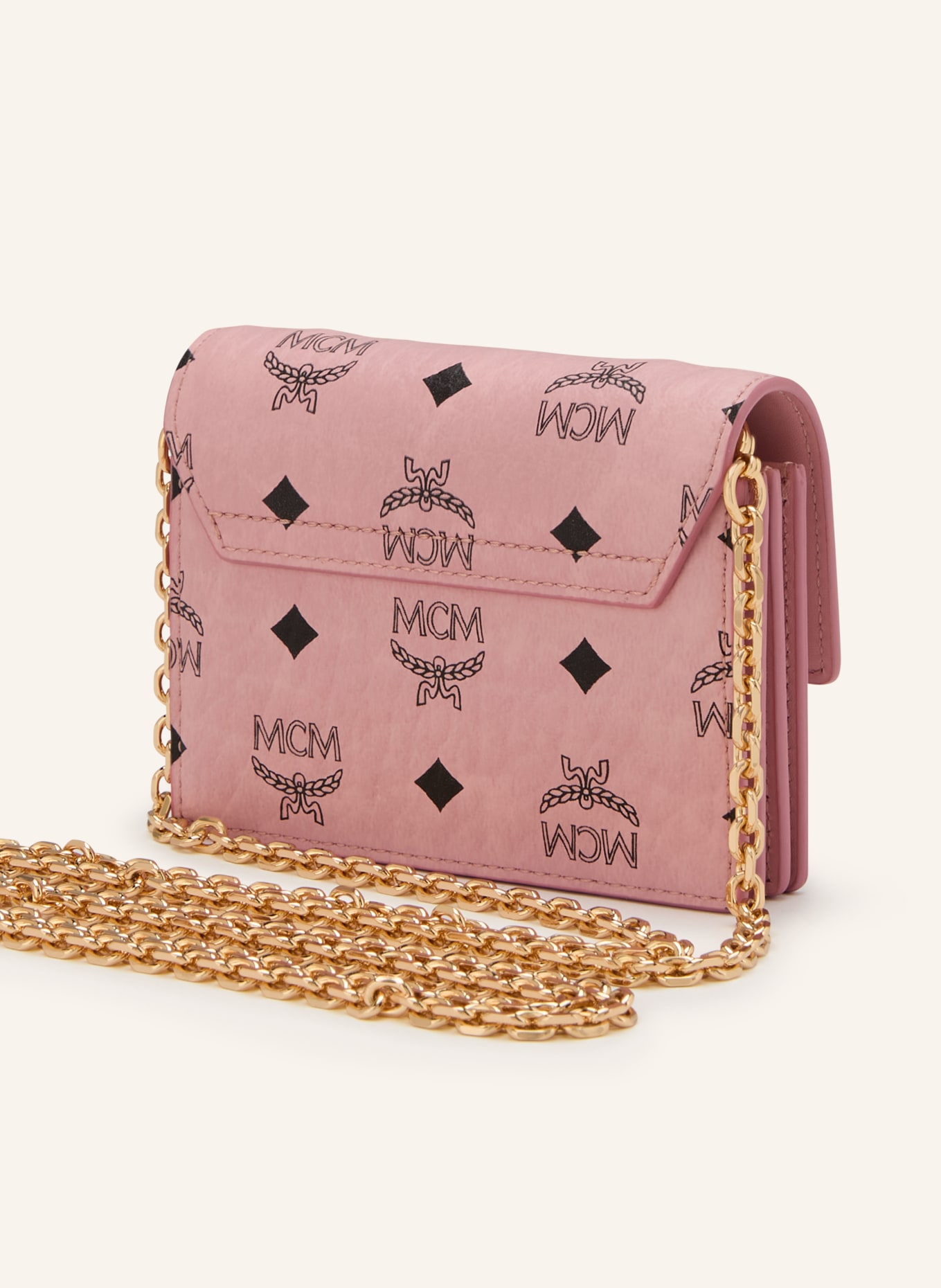 MCM Peněženka AREN na zavěšení: SVĚTLE RŮŽOVÁ / ZLATÁ / ČERNÁ