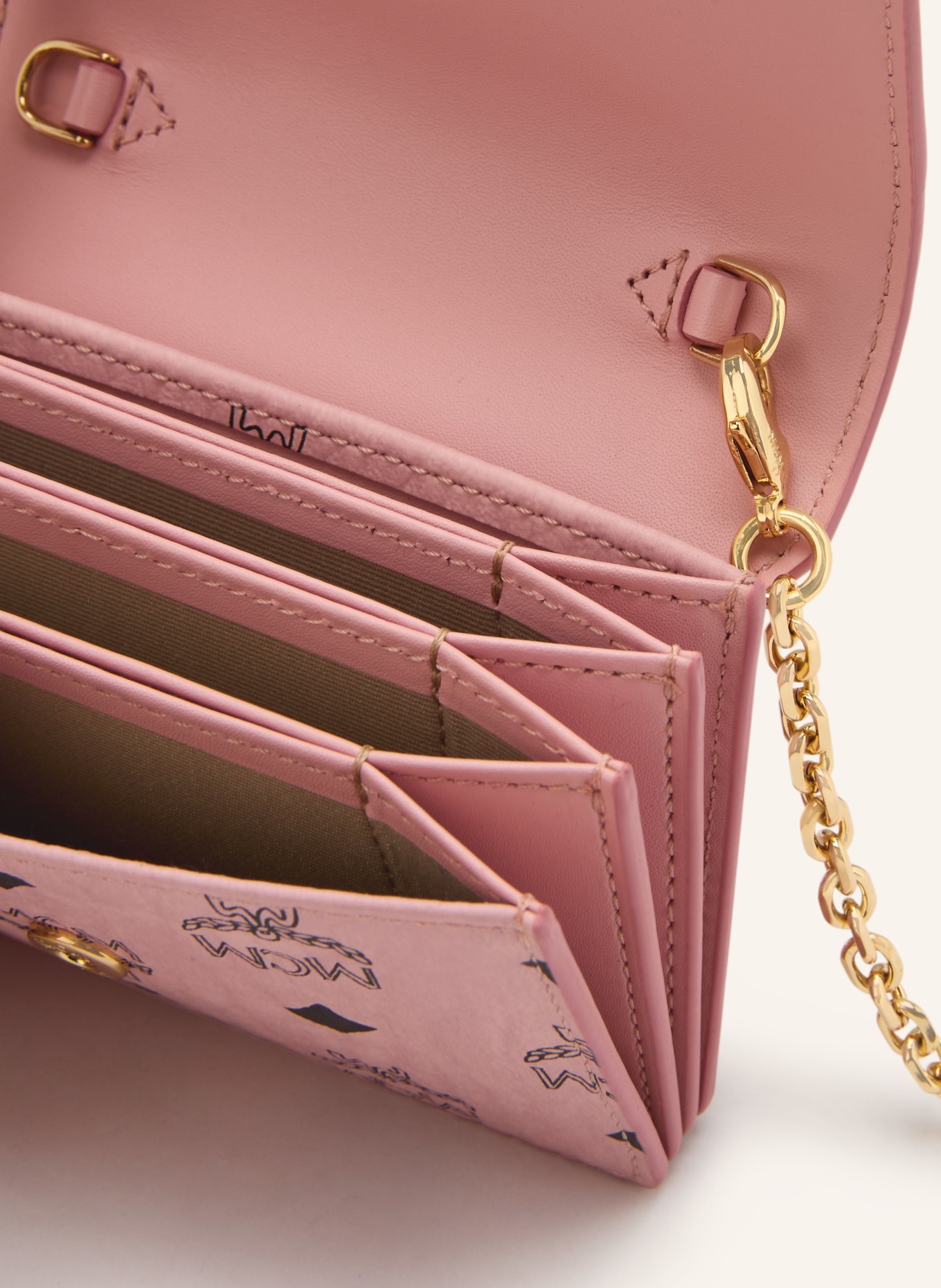 MCM Peněženka AREN na zavěšení: SVĚTLE RŮŽOVÁ / ZLATÁ / ČERNÁ