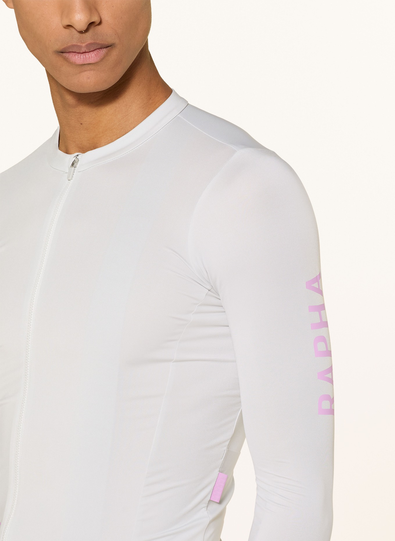 Rapha Radtrikot PRO TEAM III: HELLGRAU / ROSA