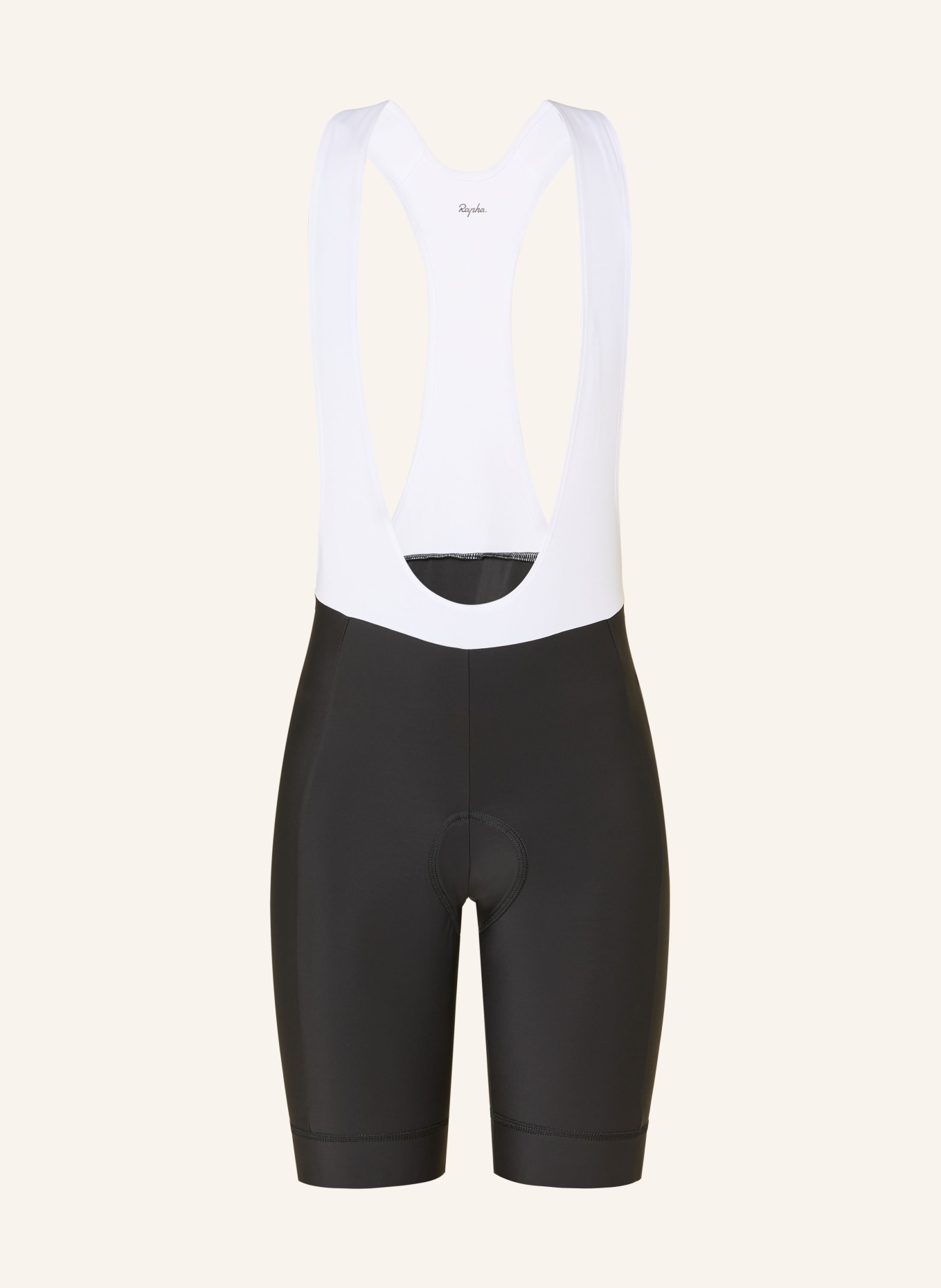 Rapha Radhose CORE mit Trägern und gepolstertem Einsatz: SCHWARZ / WEISS