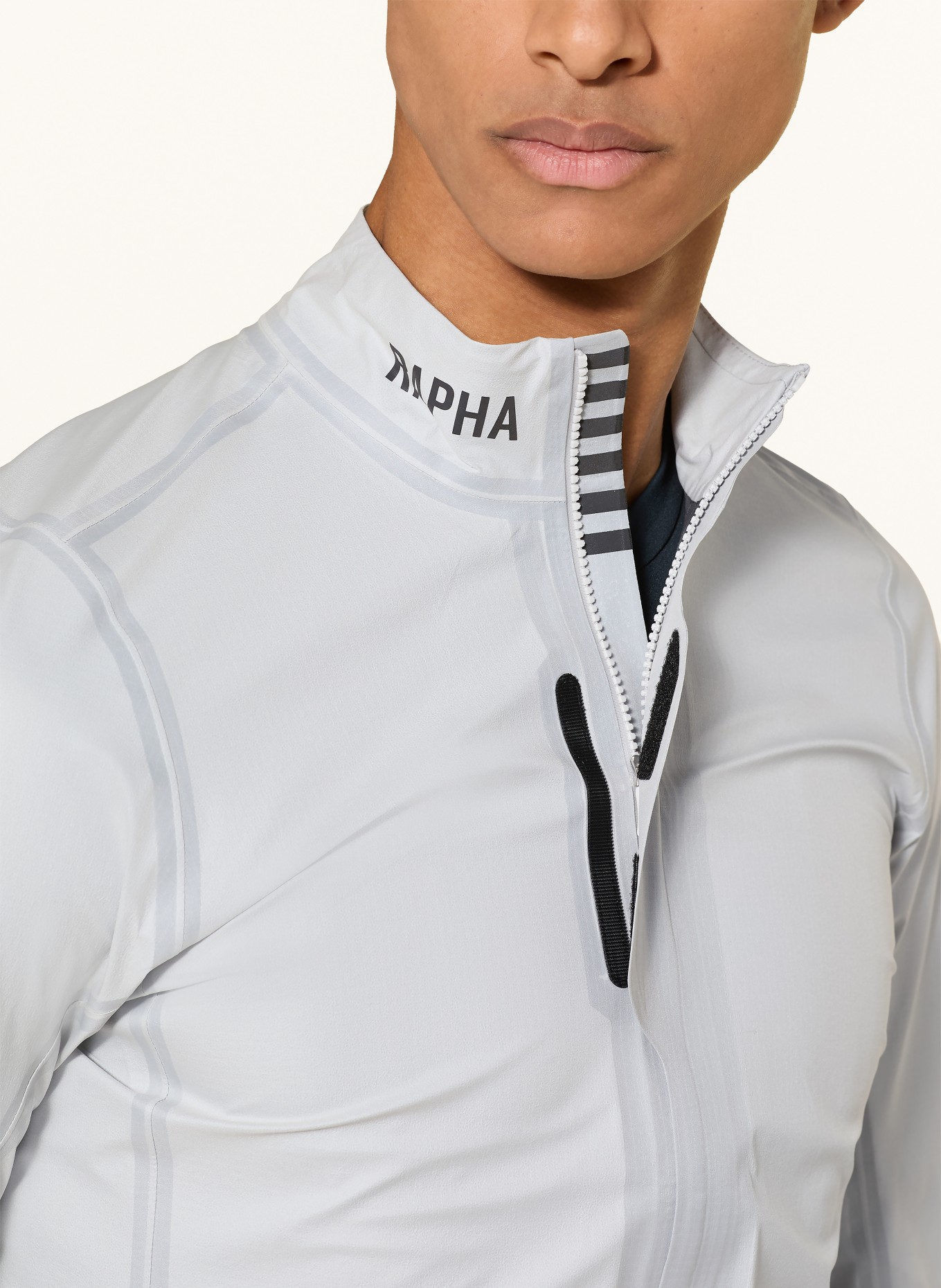 Rapha PRO TEAM GTX Cycling Jacket: BLUE GRAY / BLACK