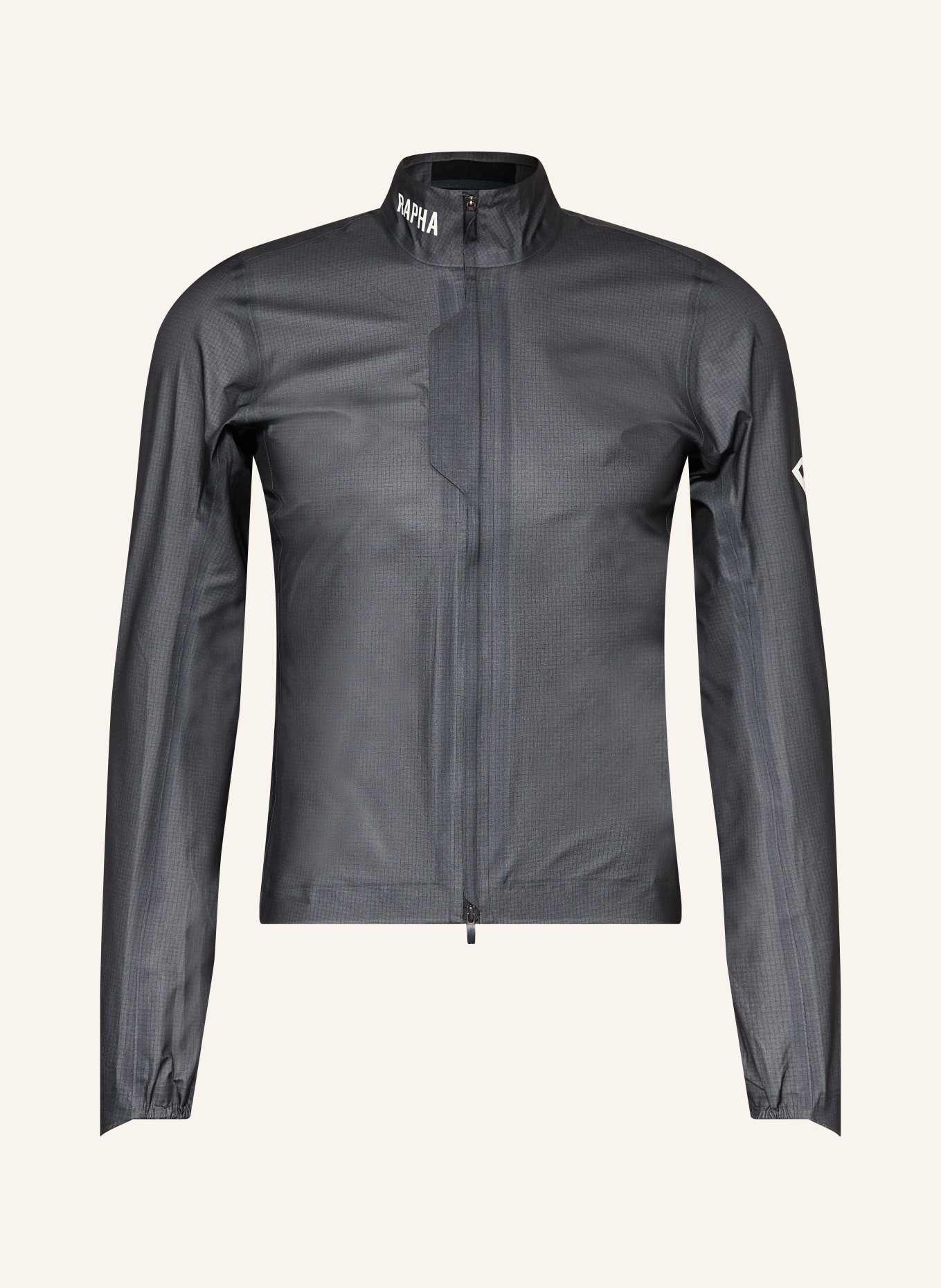 Rapha PRO TEAM GTX Cycling Jacket: DARK GRAY / WHITE