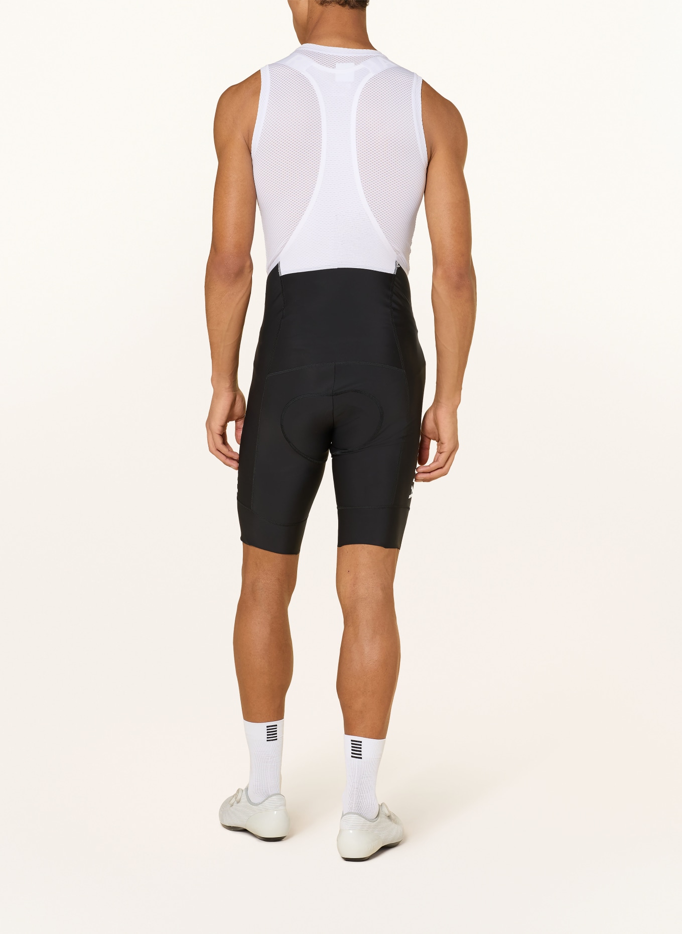 Rapha Radhose PRO TEAM TRAINING BIB II mit Trägern und gepolstertem Einsatz: SCHWARZ / WEISS