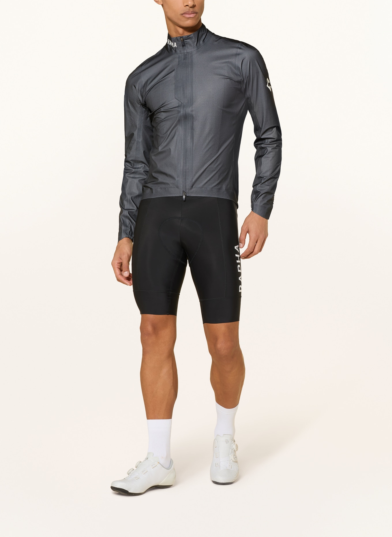 Rapha Radhose PRO TEAM TRAINING BIB II mit Trägern und gepolstertem Einsatz: SCHWARZ / WEISS