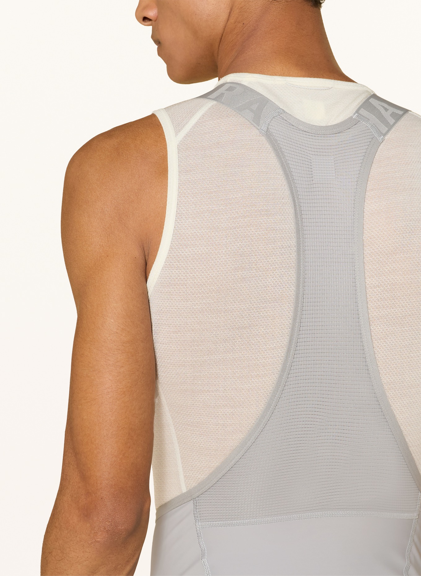 Rapha Radhose PRO TEAM TRAINING BIB II mit Trägern und gepolstertem Einsatz: GRAU / WEISS