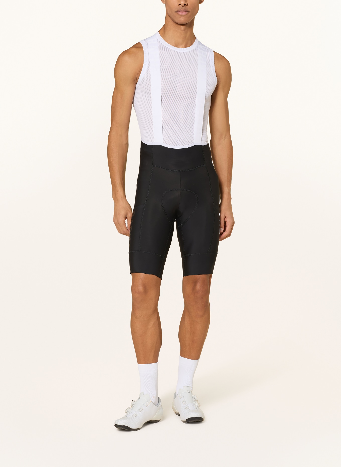 Rapha Radhose PRO TEAM CARGO mit Trägern und gepolstertem Einsatz: SCHWARZ / WEISS