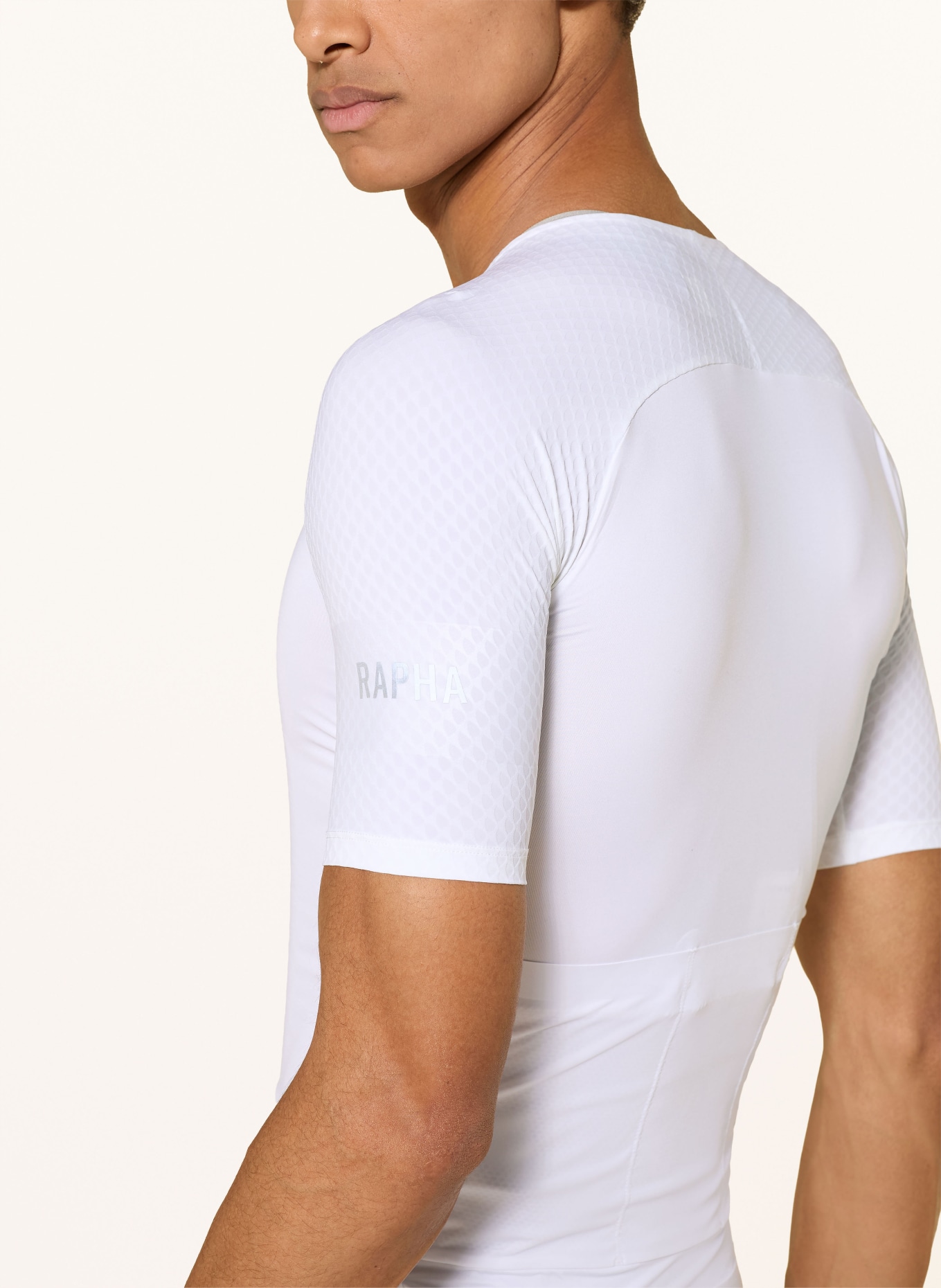 Rapha Koszulka kolarska PRO TEAM AERO JERSEY: BIAŁY / ECRU / SZARY