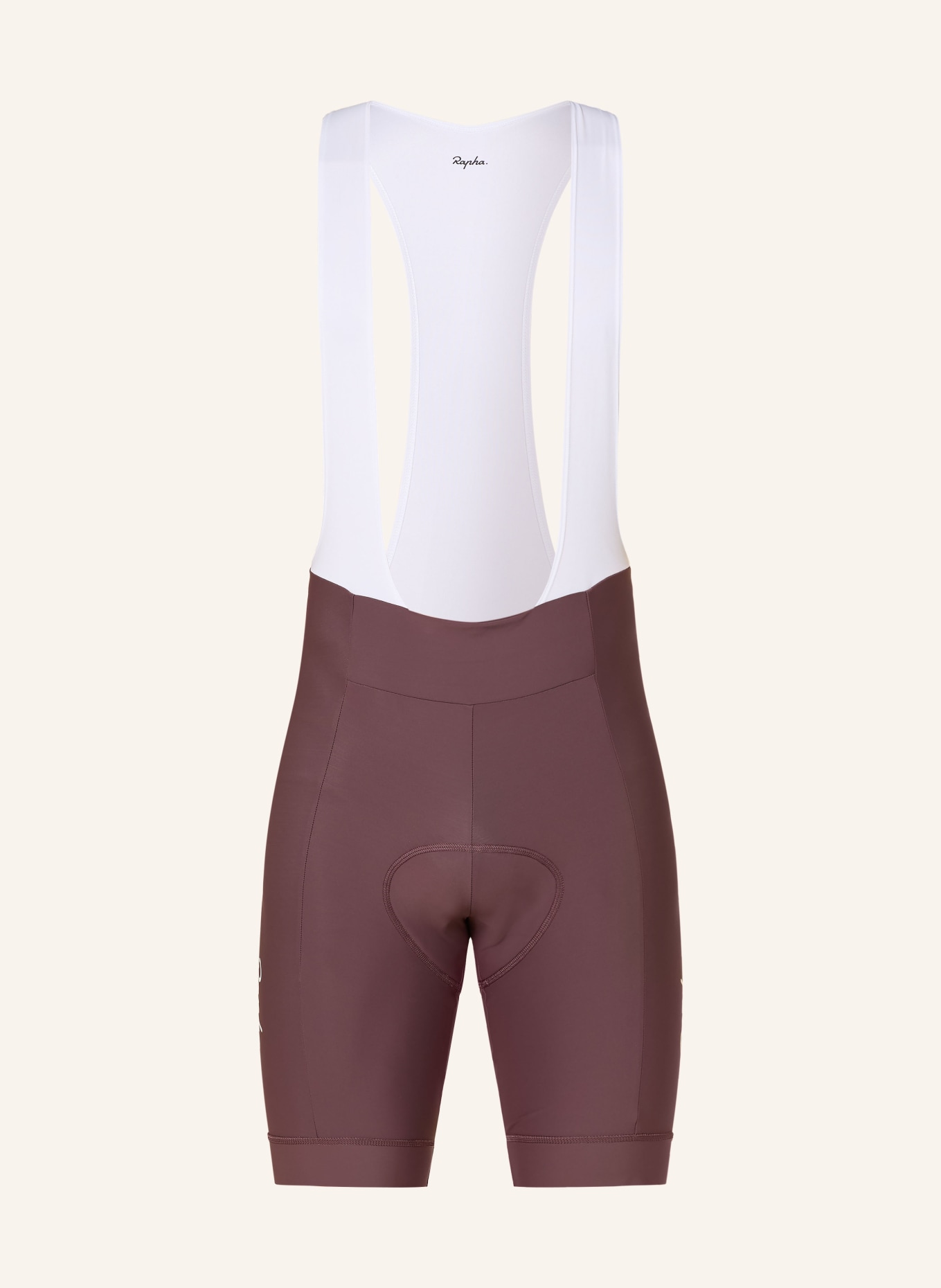 Rapha Radhose CORE BIB mit Trägern und gepolstertem Einsatz: DUNKELLILA / WEISS