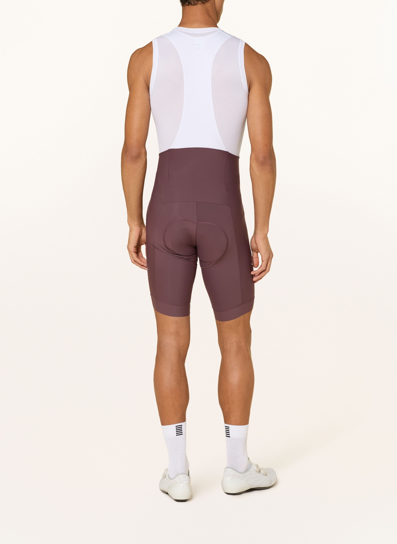 Rapha Radhose CORE BIB mit Trägern und gepolstertem Einsatz: DUNKELLILA / WEISS