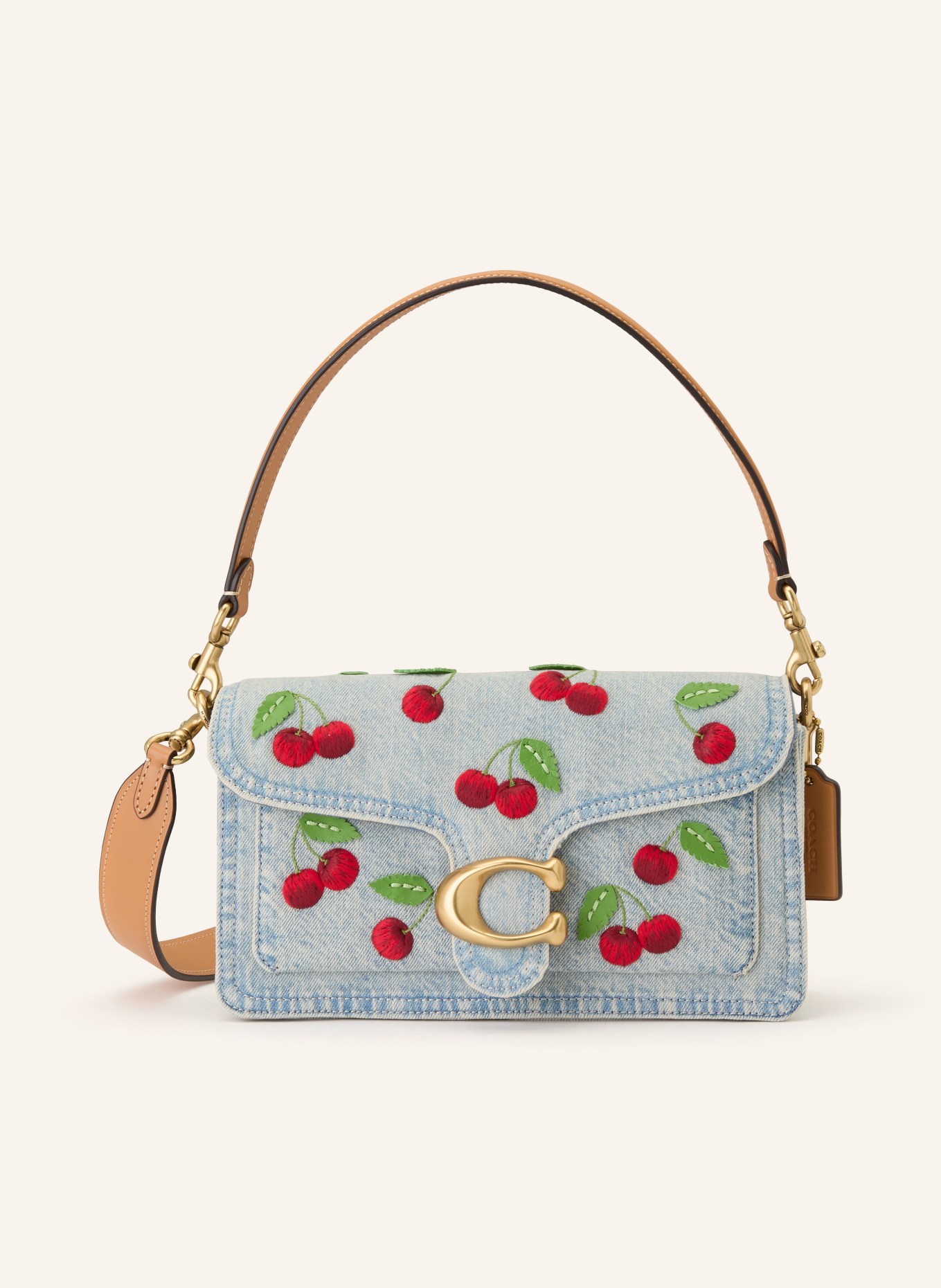 COACH Torba na ramię TABBY: JASNONIEBIESKI / CZERWONY / ZIELONY