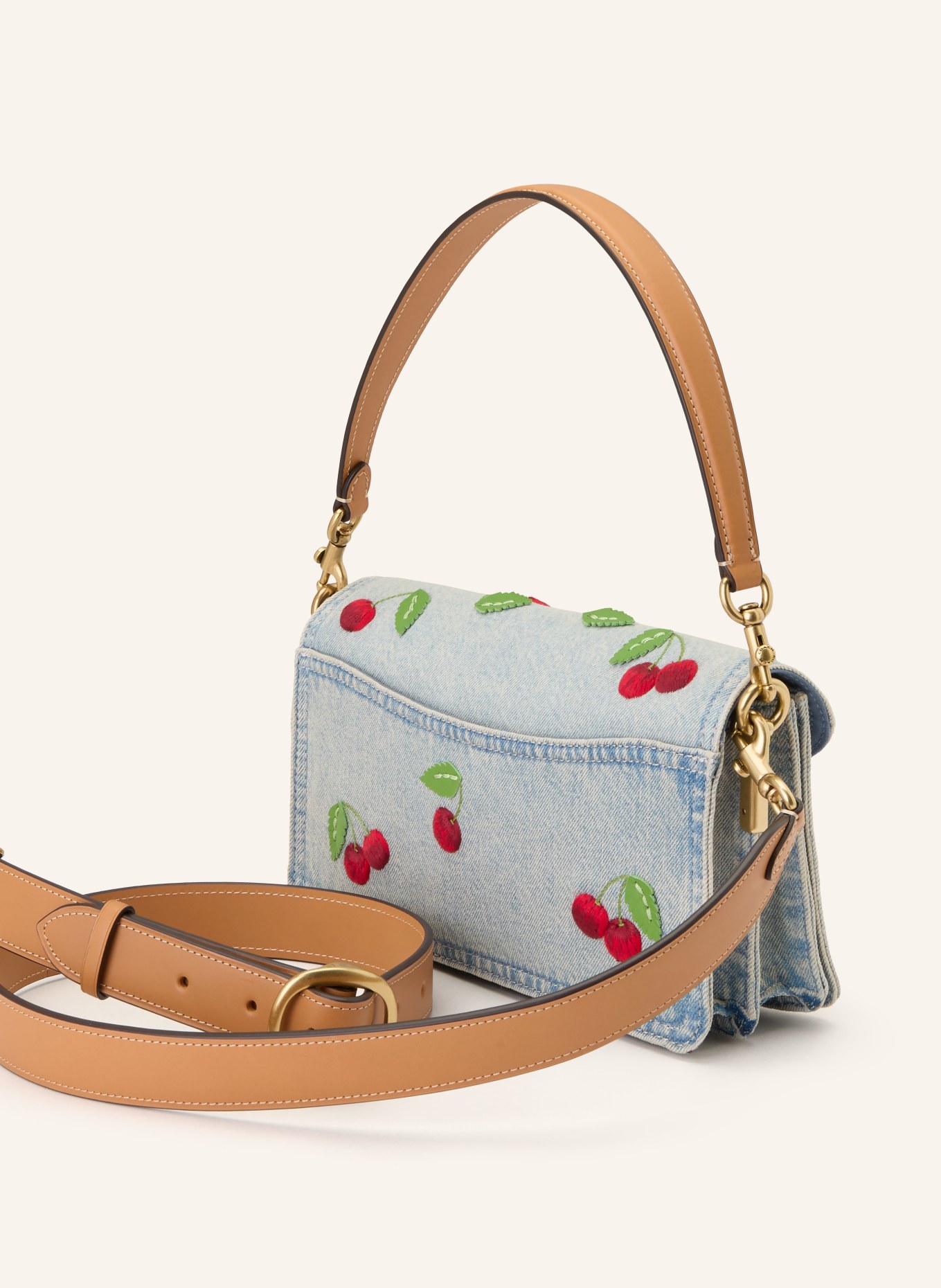 COACH Torba na ramię TABBY: JASNONIEBIESKI / CZERWONY / ZIELONY