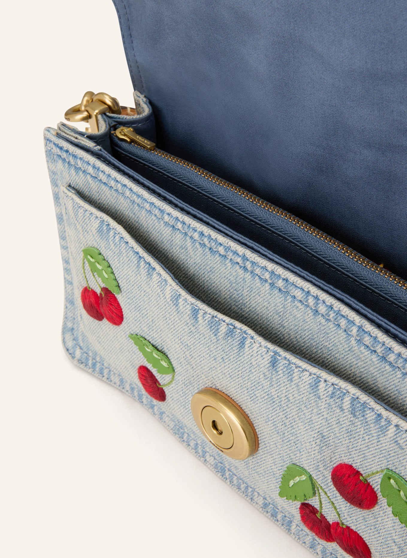 COACH Torba na ramię TABBY: JASNONIEBIESKI / CZERWONY / ZIELONY