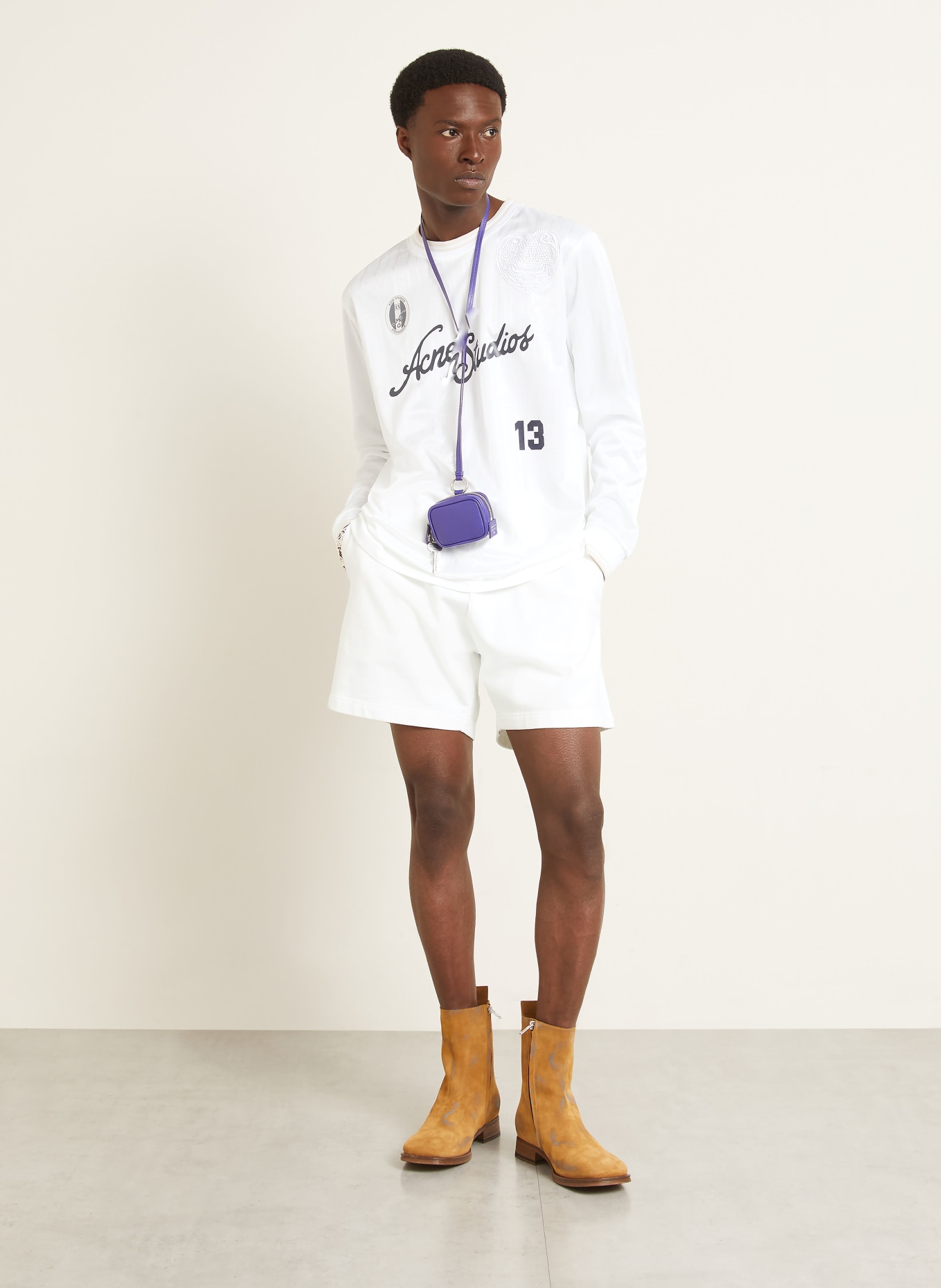 Acne Studios Longsleeve: WEISS / CREME