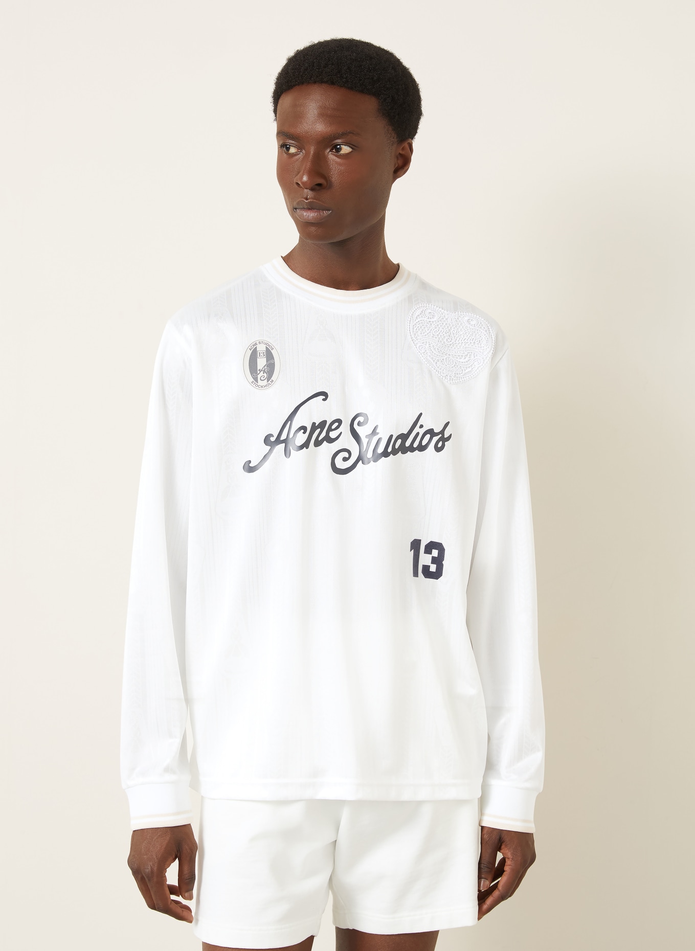 Acne Studios Longsleeve: WEISS / CREME