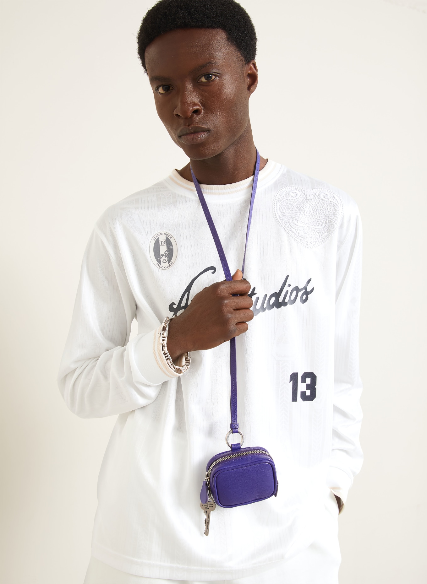 Acne Studios Longsleeve: WEISS / CREME