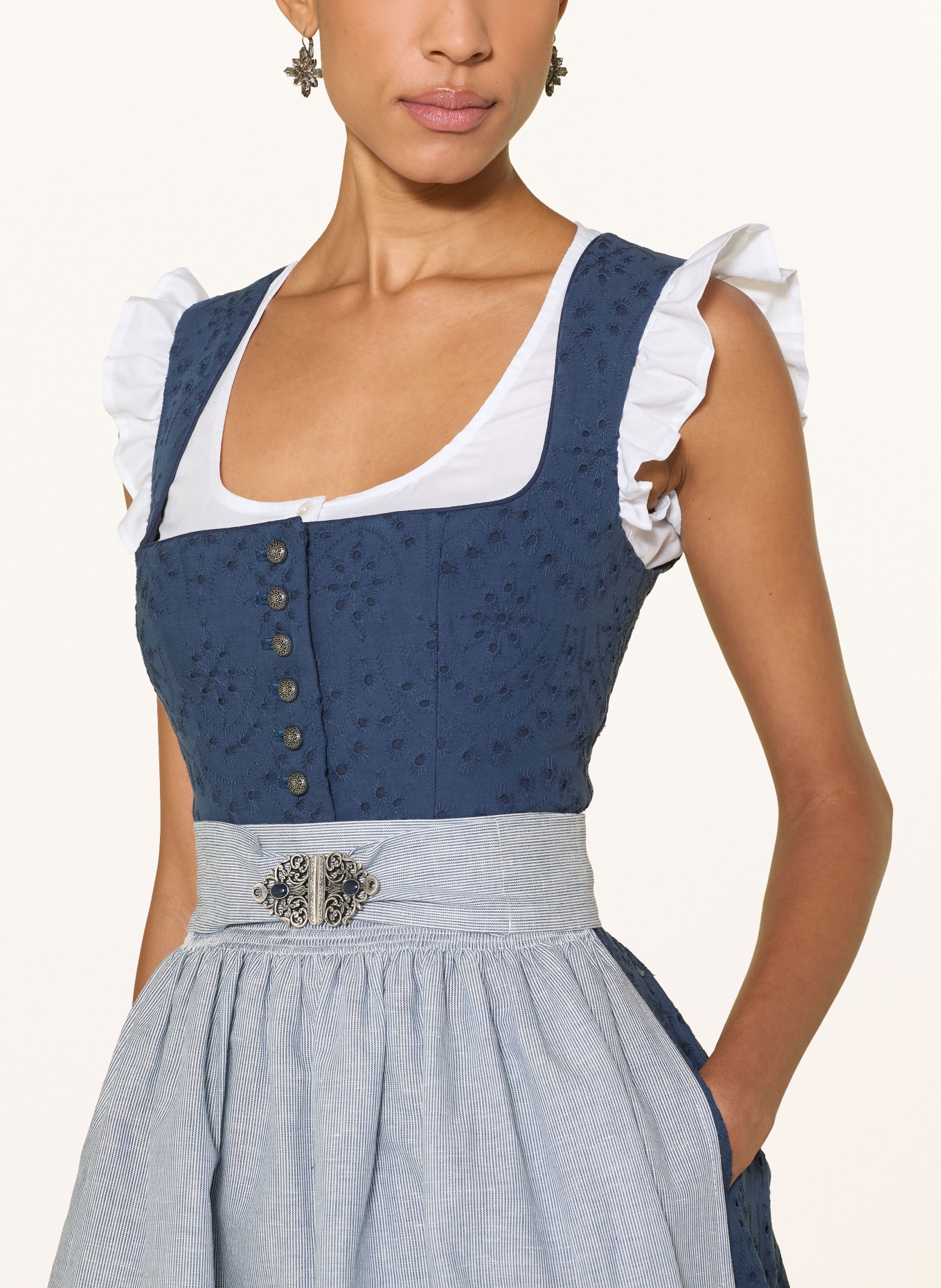 BERWIN & WOLFF Dirndl: DUNKELBLAU / DUNKELBLAU / WEISS