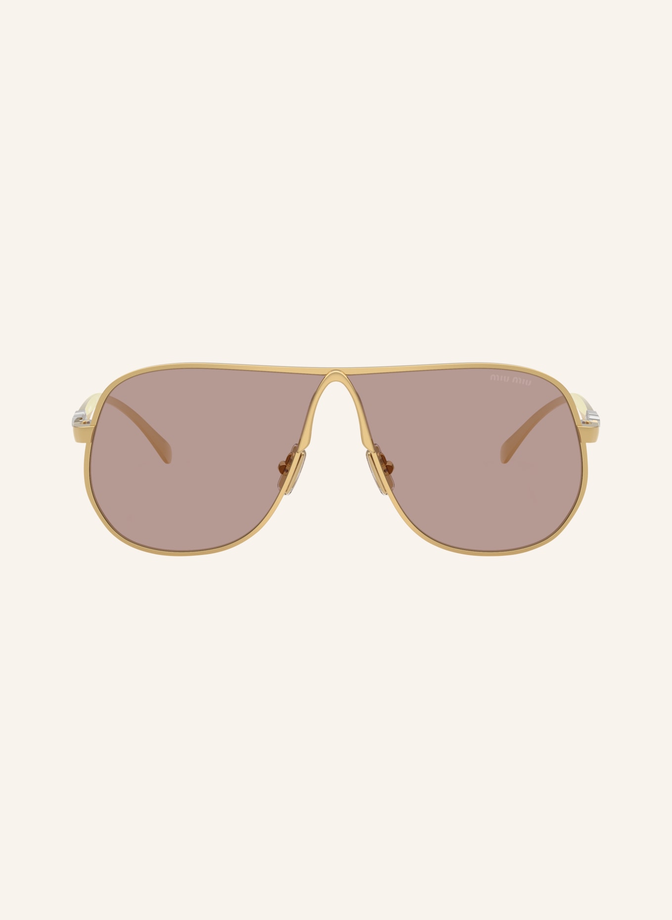 MIU MIU Sunglasses MU A56S: GOLD/ BROWN