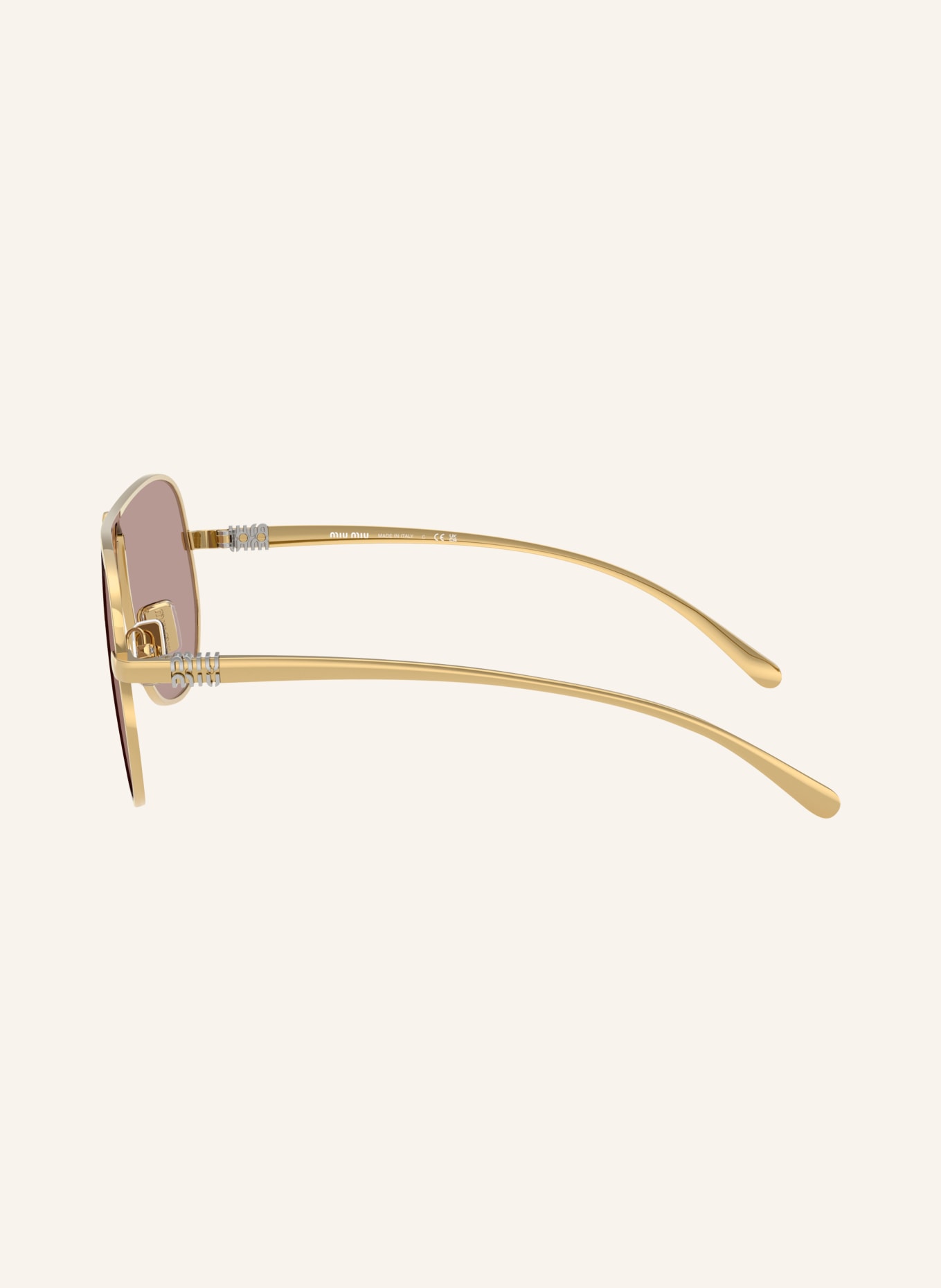 MIU MIU Sunglasses MU A56S: GOLD/ BROWN