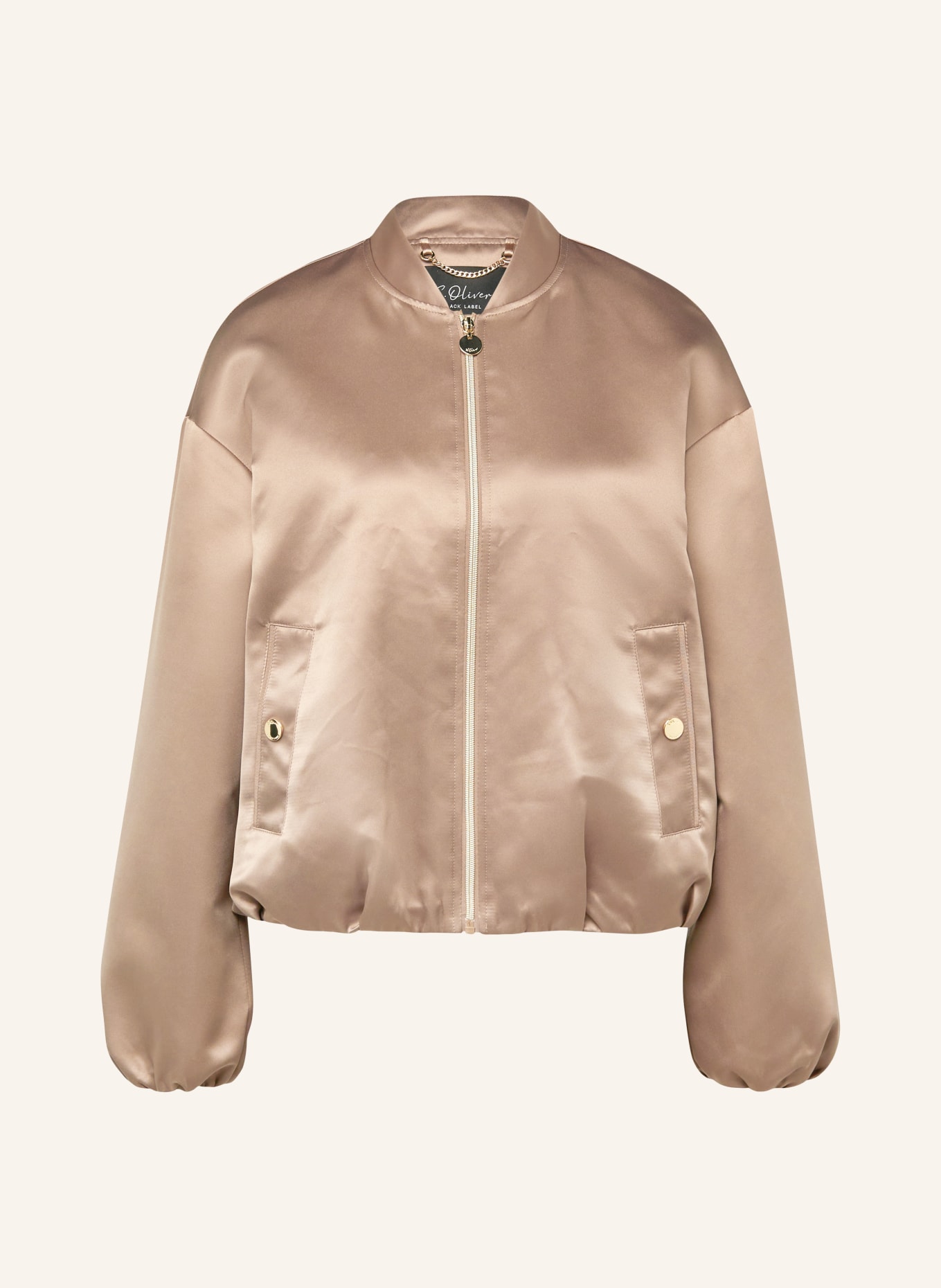 s.Oliver BLACK LABEL satin jacket: LIGHT BROWN