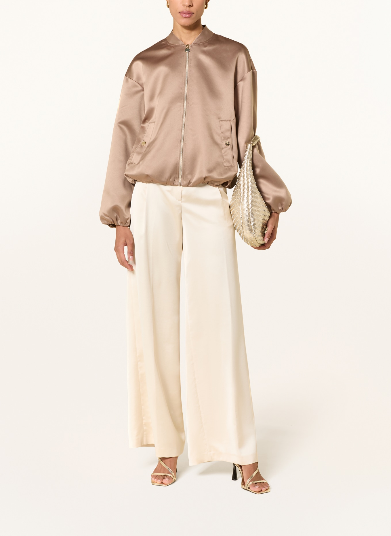 s.Oliver BLACK LABEL satin jacket: LIGHT BROWN