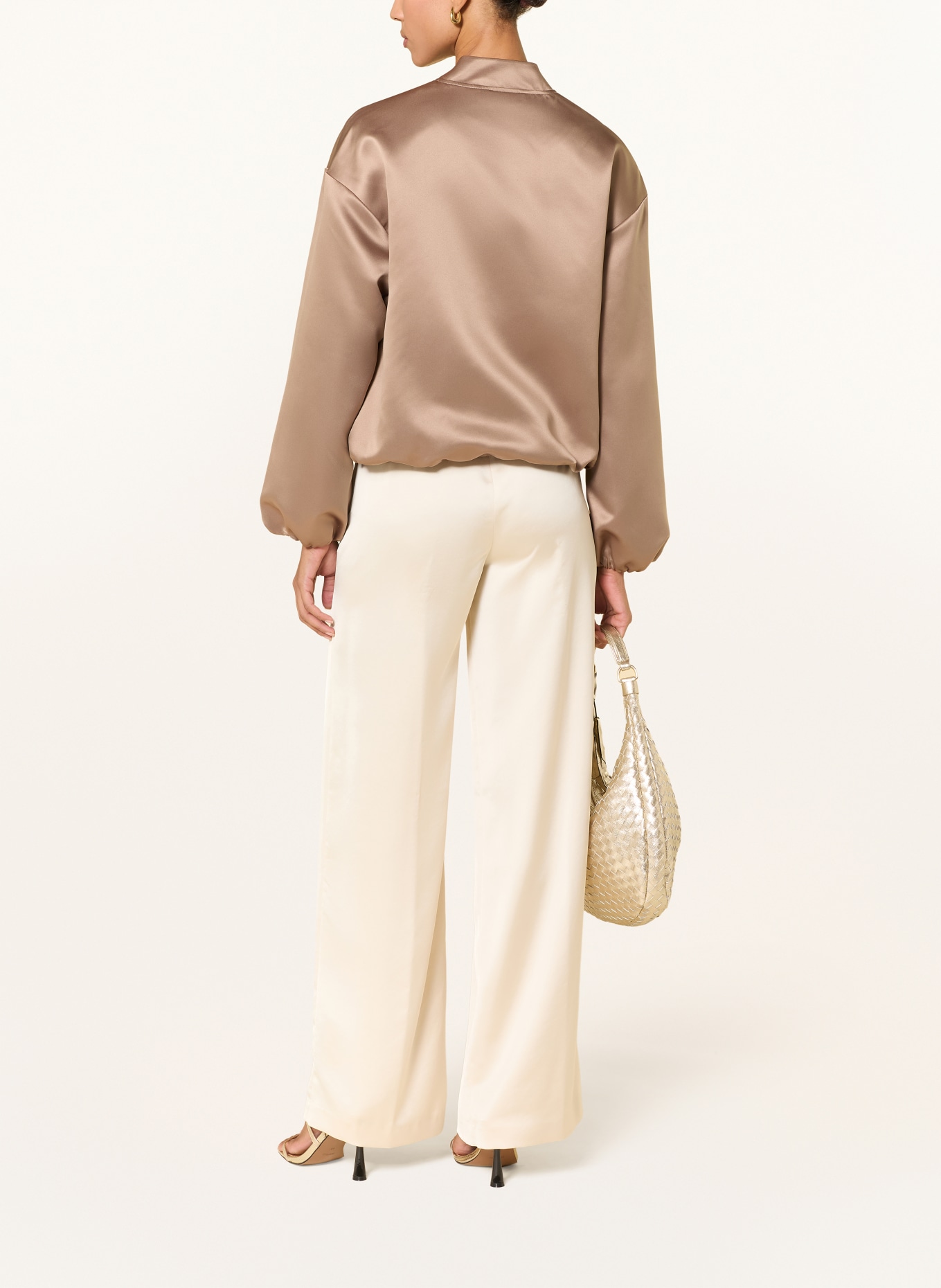 s.Oliver BLACK LABEL satin jacket: LIGHT BROWN