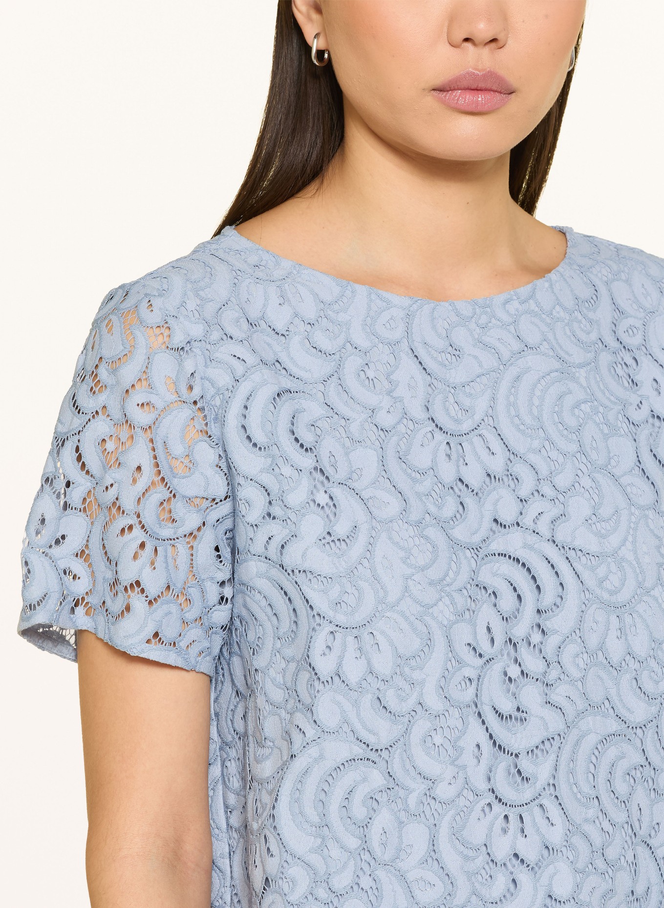 s.Oliver BLACK LABEL Blusenshirt aus Spitze: HELLBLAU